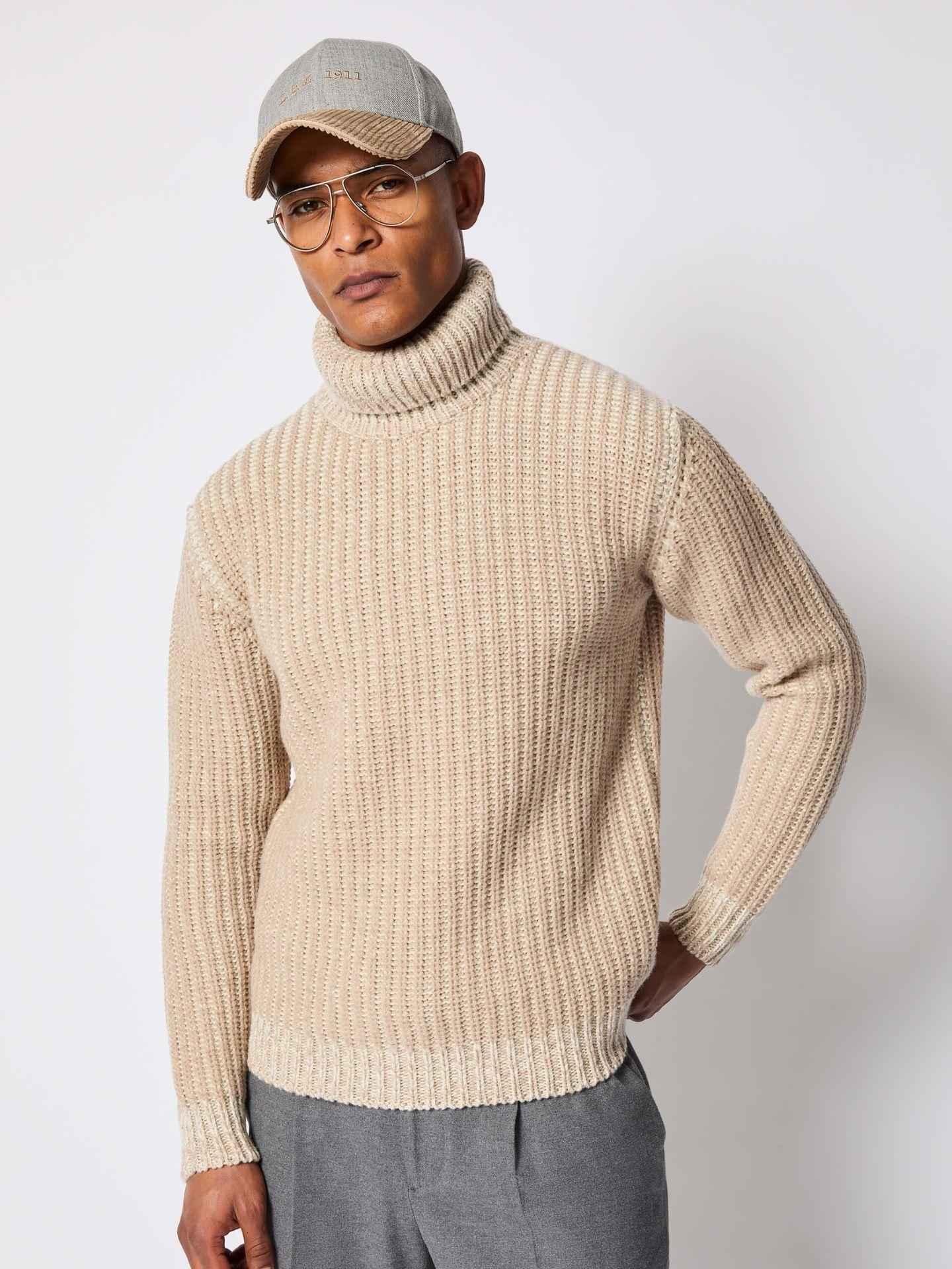 Chunky Stickad Polotröja i Ull