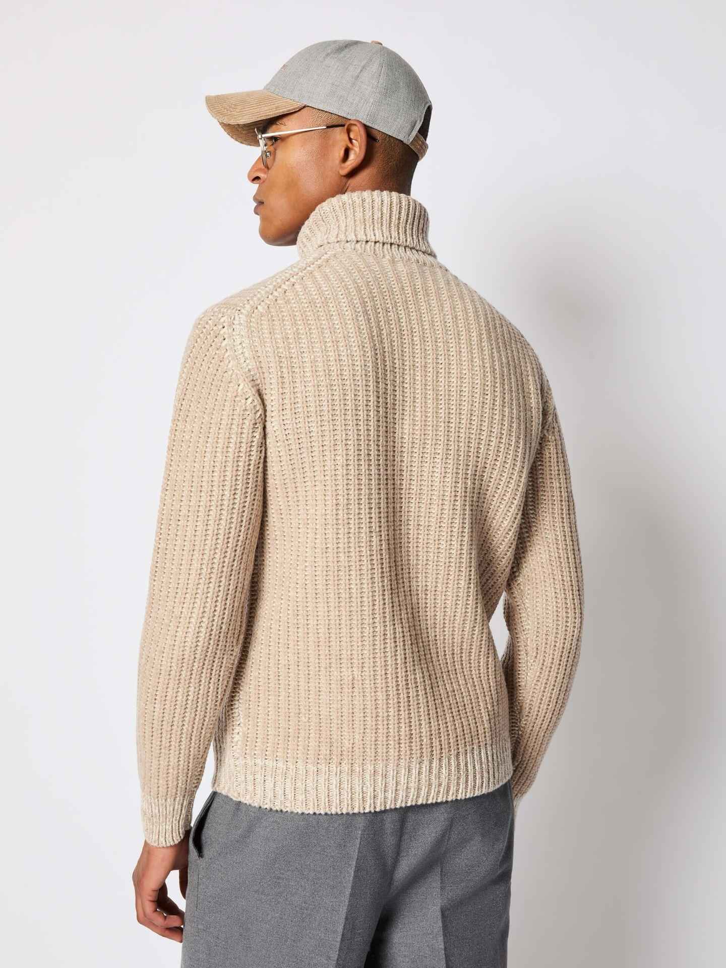 Chunky Stickad Polotröja i Ull