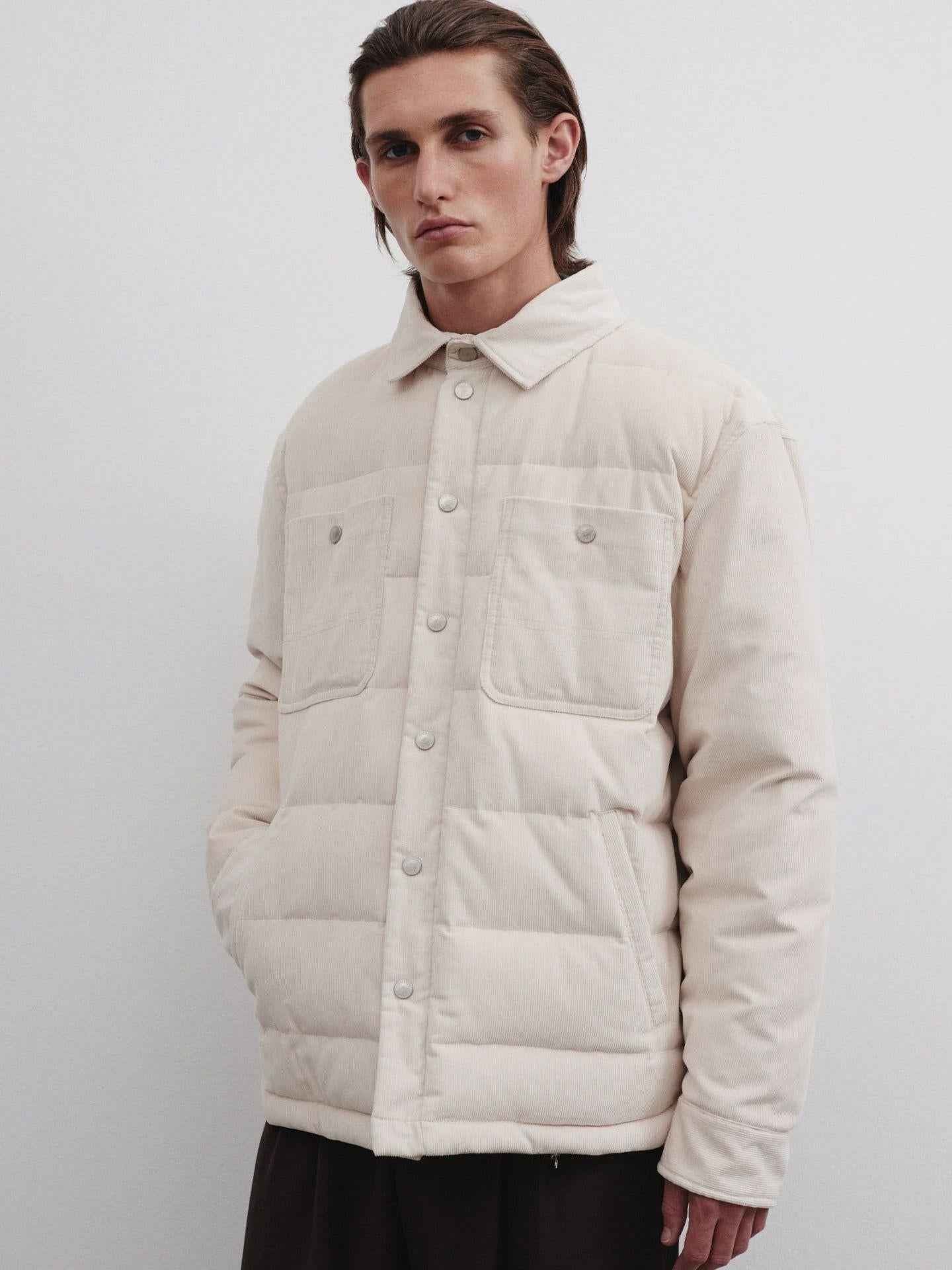 Corduroy Down Shirt Jacket