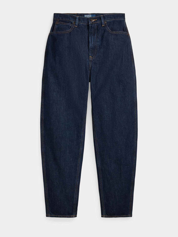 Deep Indigo Curved Tapered Jeans