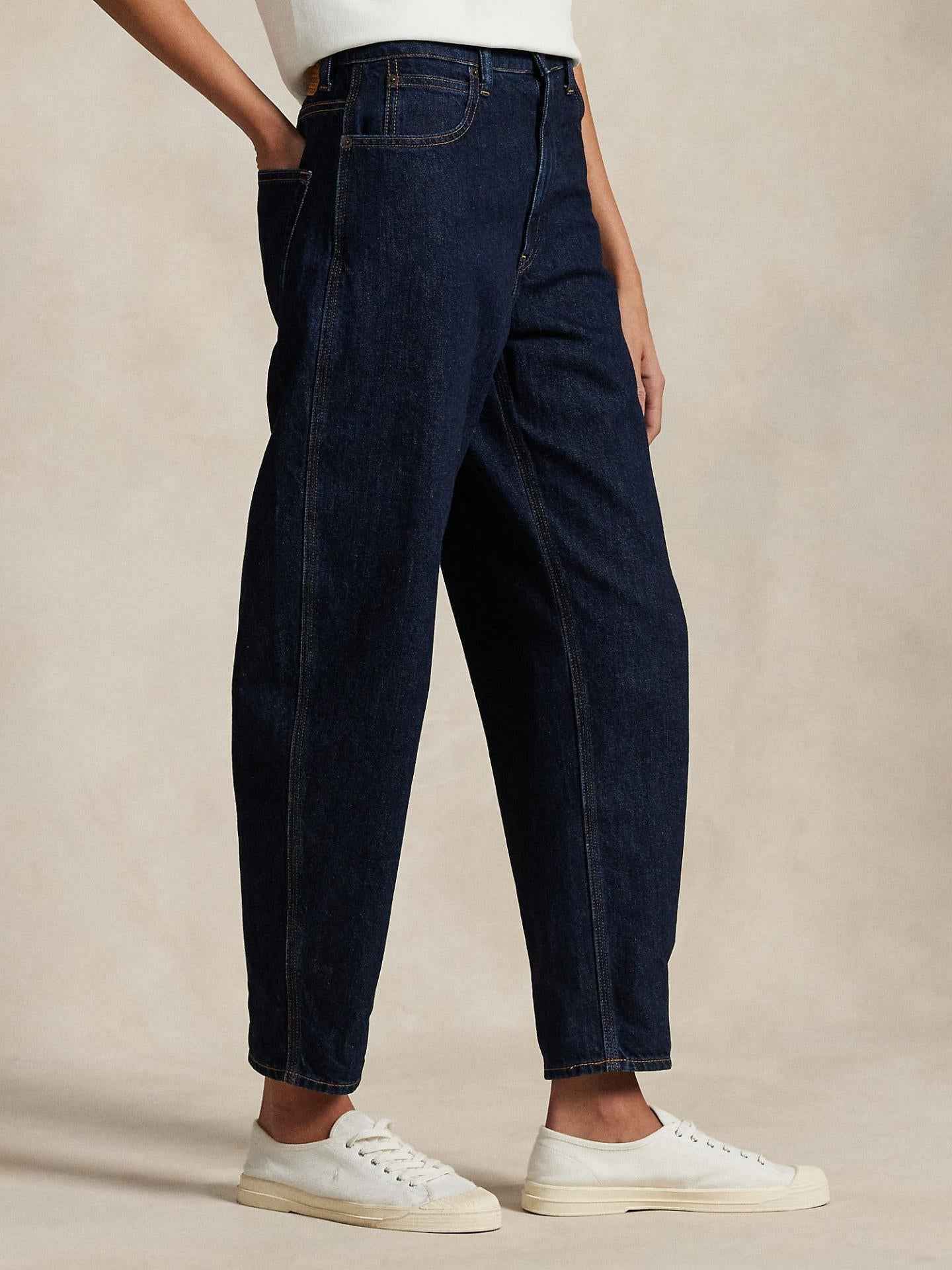 Deep Indigo Curved Tapered Jeans