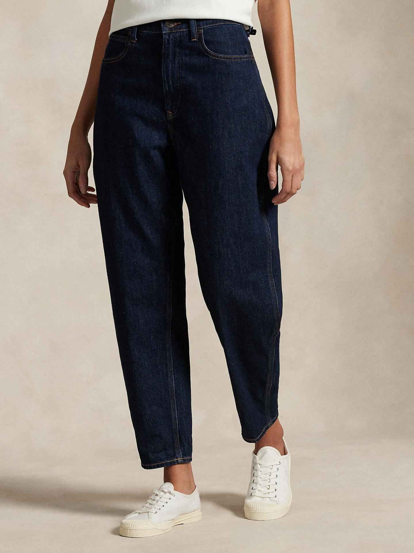 Deep Indigo Curved Tapered Jeans