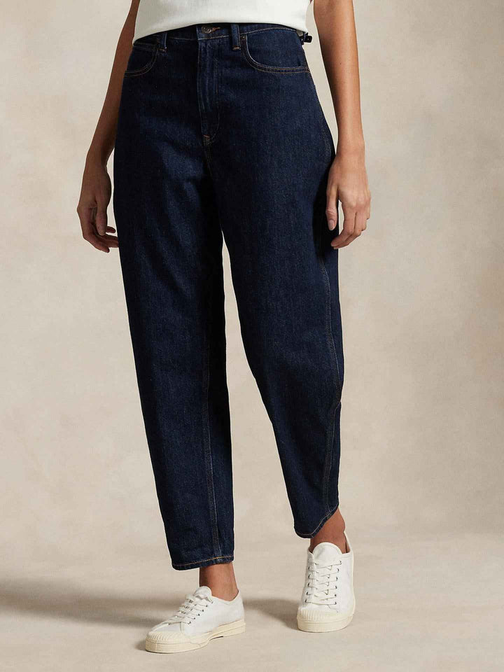 Deep Indigo Curved Tapered Jeans