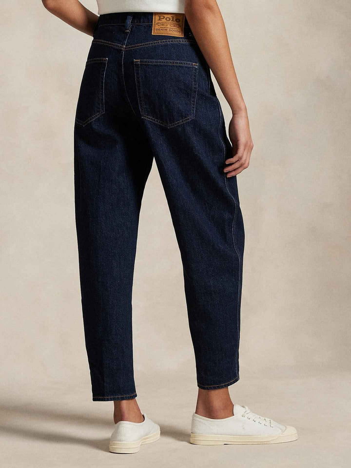 Deep Indigo Curved Tapered Jeans