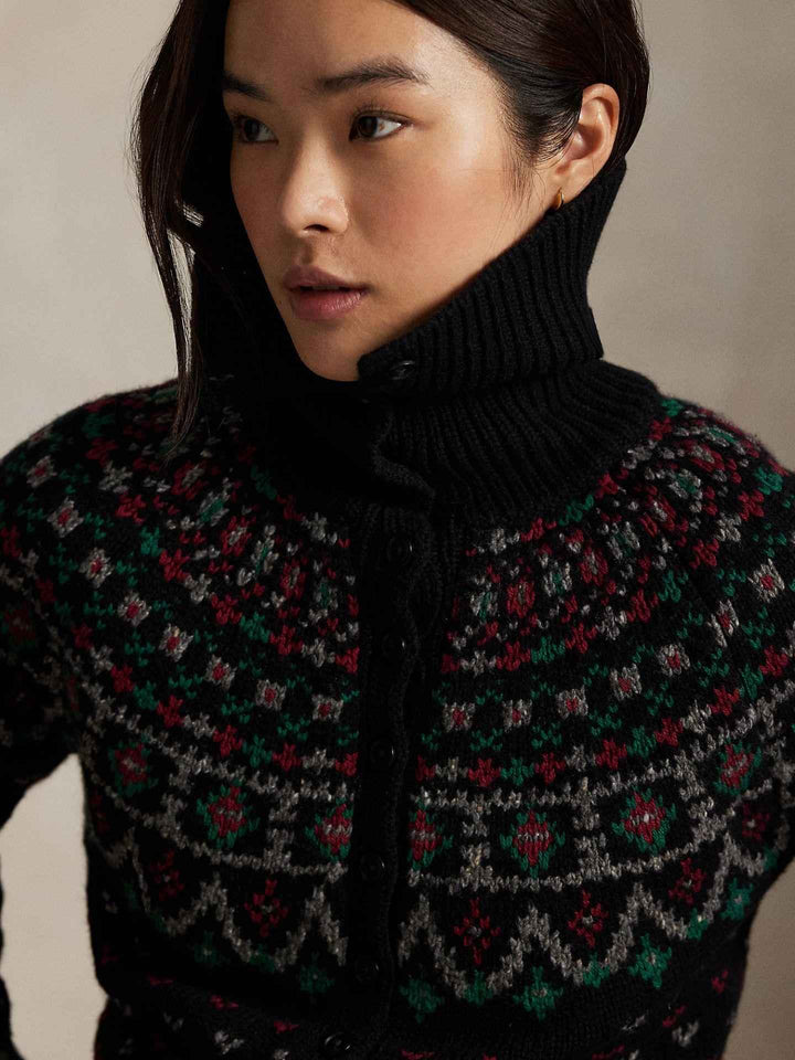 Fair Isle Cardigan i Ullmix