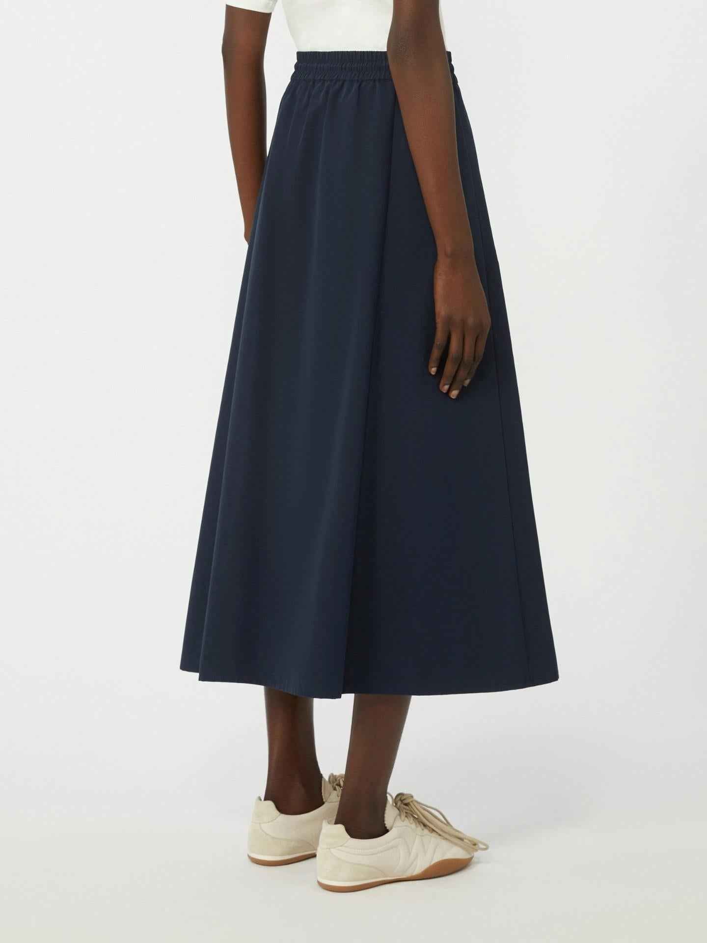 Flared Fit Midi Jerseykjol