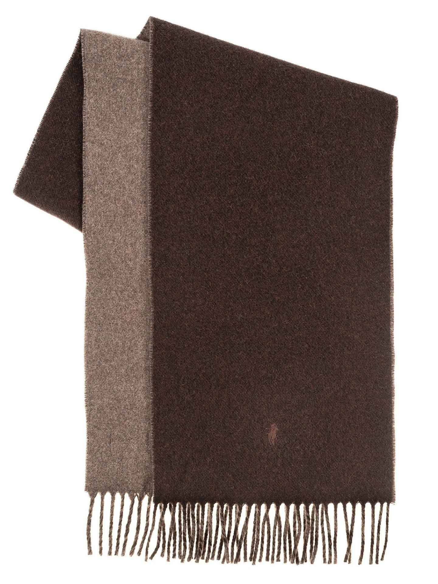 Fransad Vändbar Ullscarf