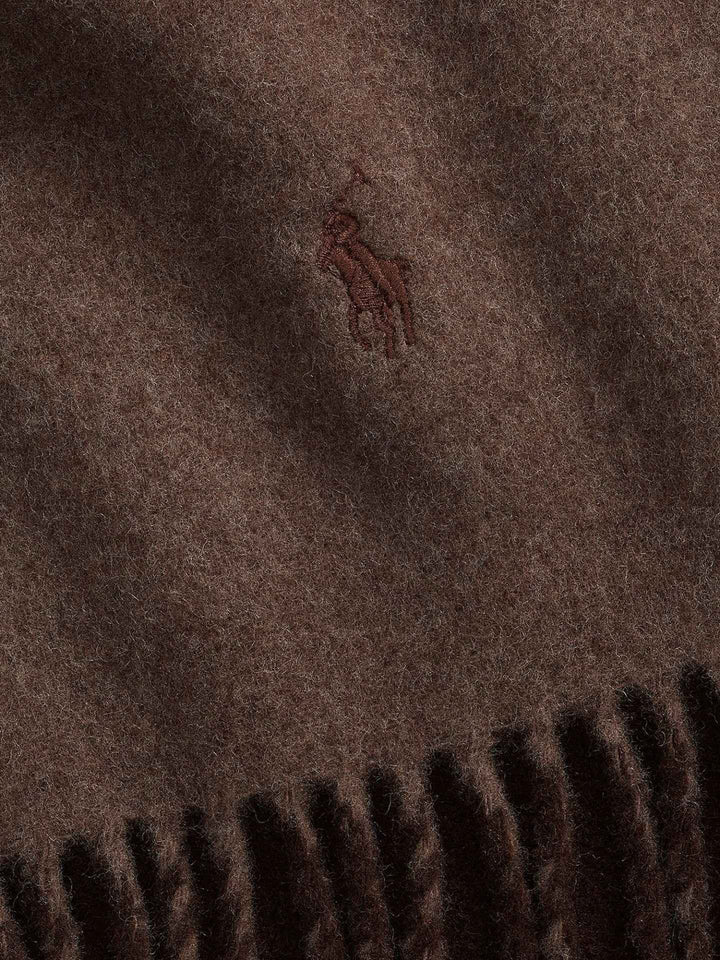 Fransad Vändbar Ullscarf