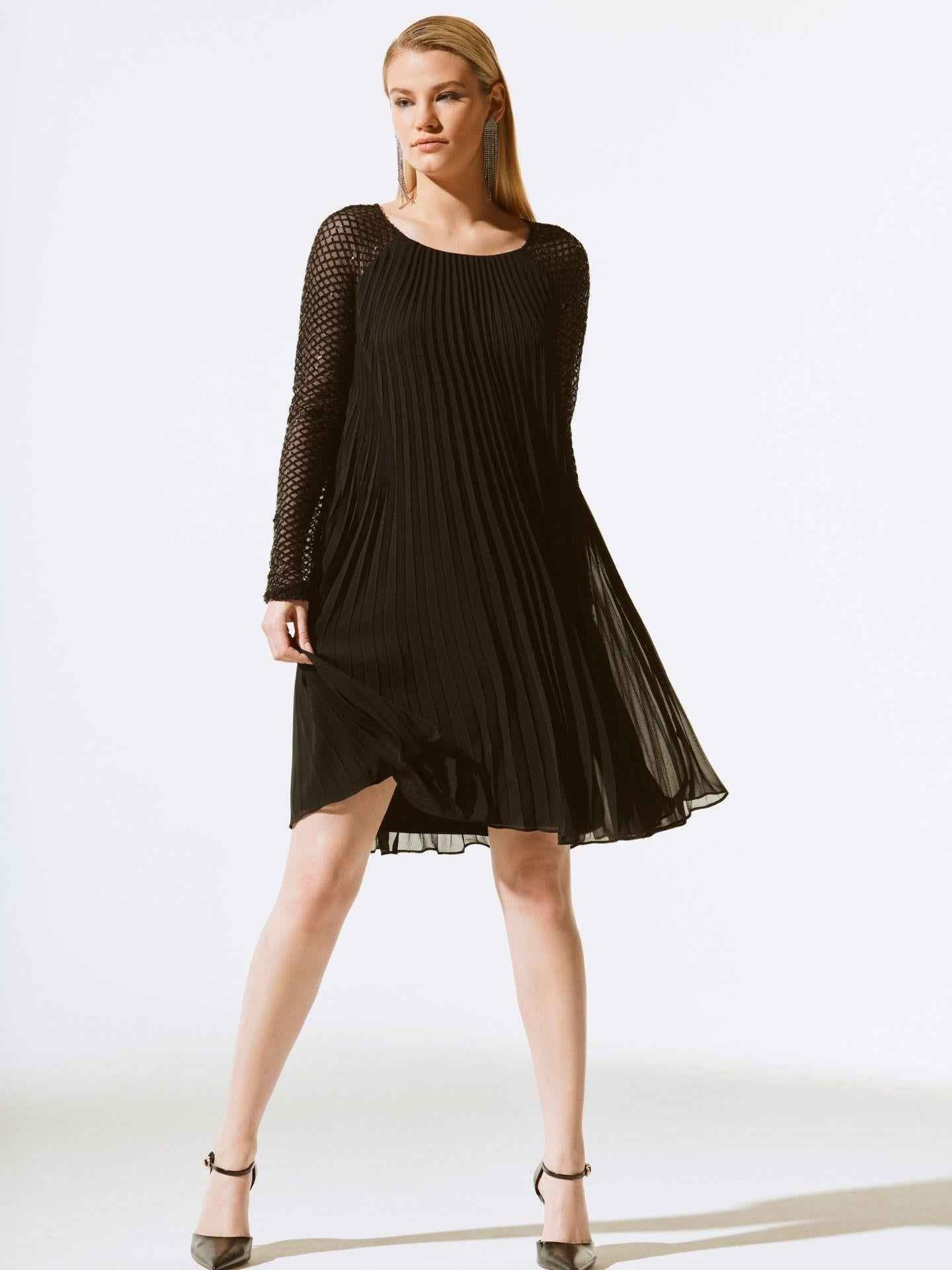 Glitterplisserad Festklänning