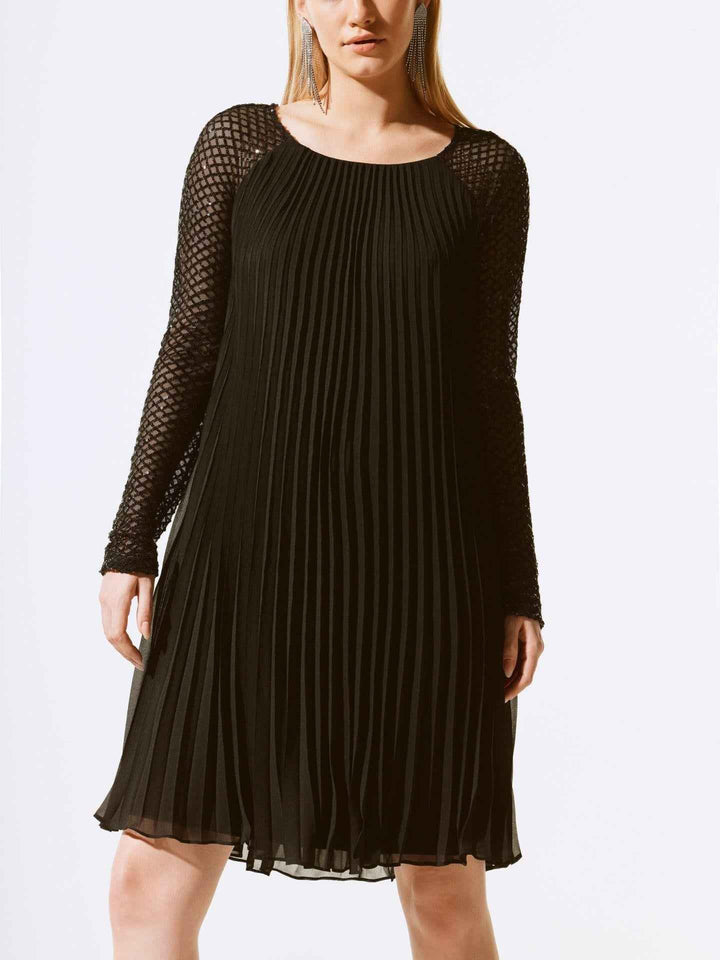 Glitterplisserad Festklänning