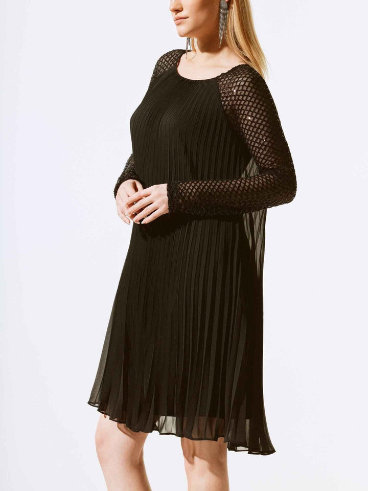 Glitterplisserad Festklänning