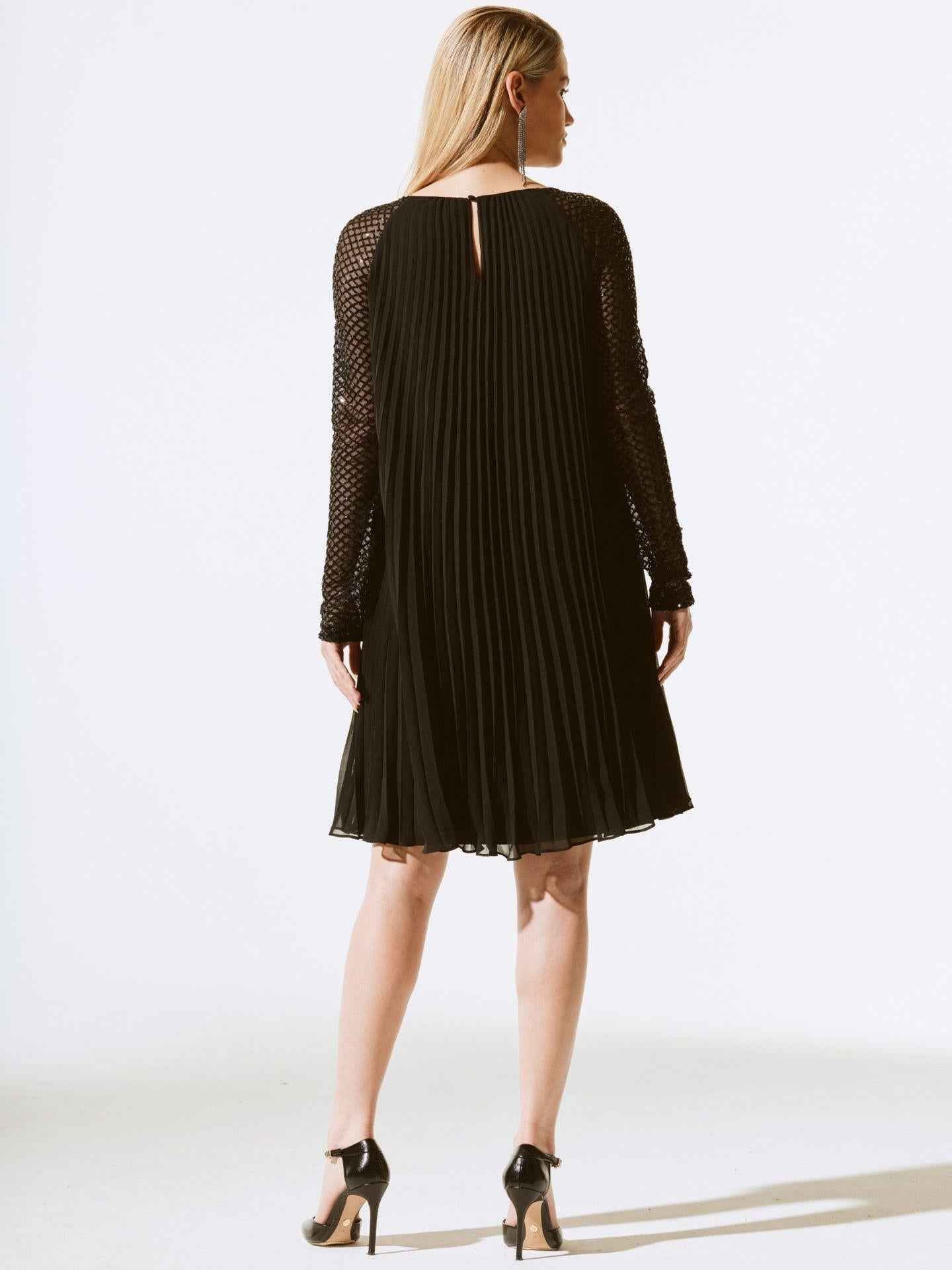 Glitterplisserad Festklänning