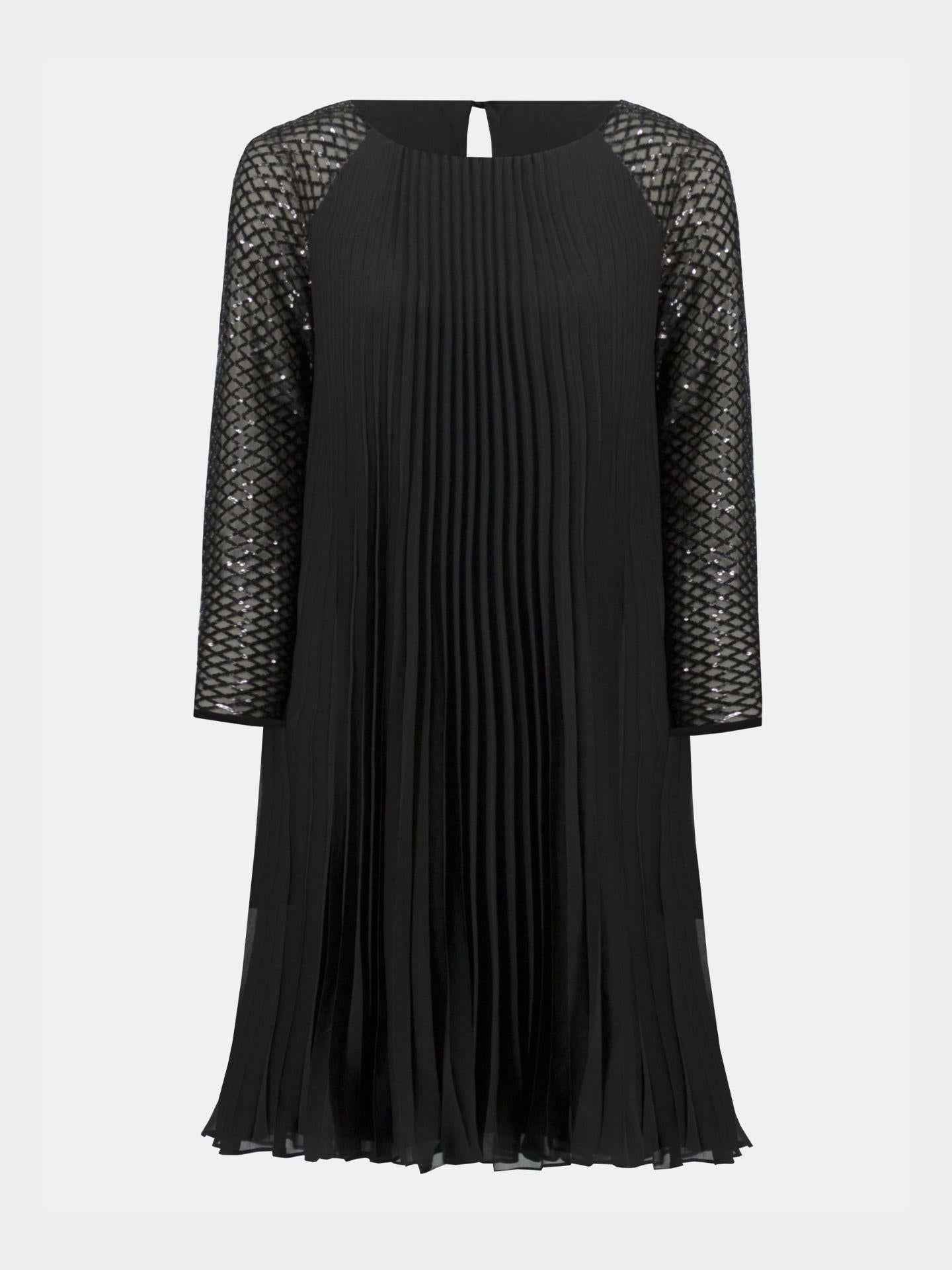 Glitterplisserad Festklänning