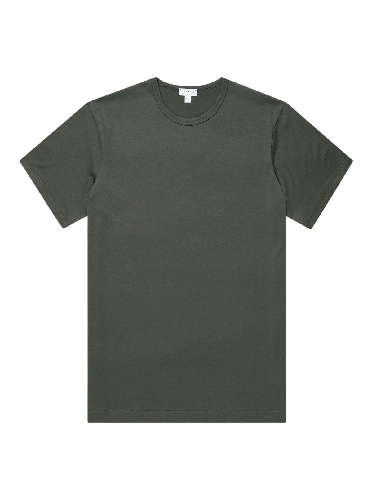 Grågrön Supima Bomull T-shirt - Sunspel