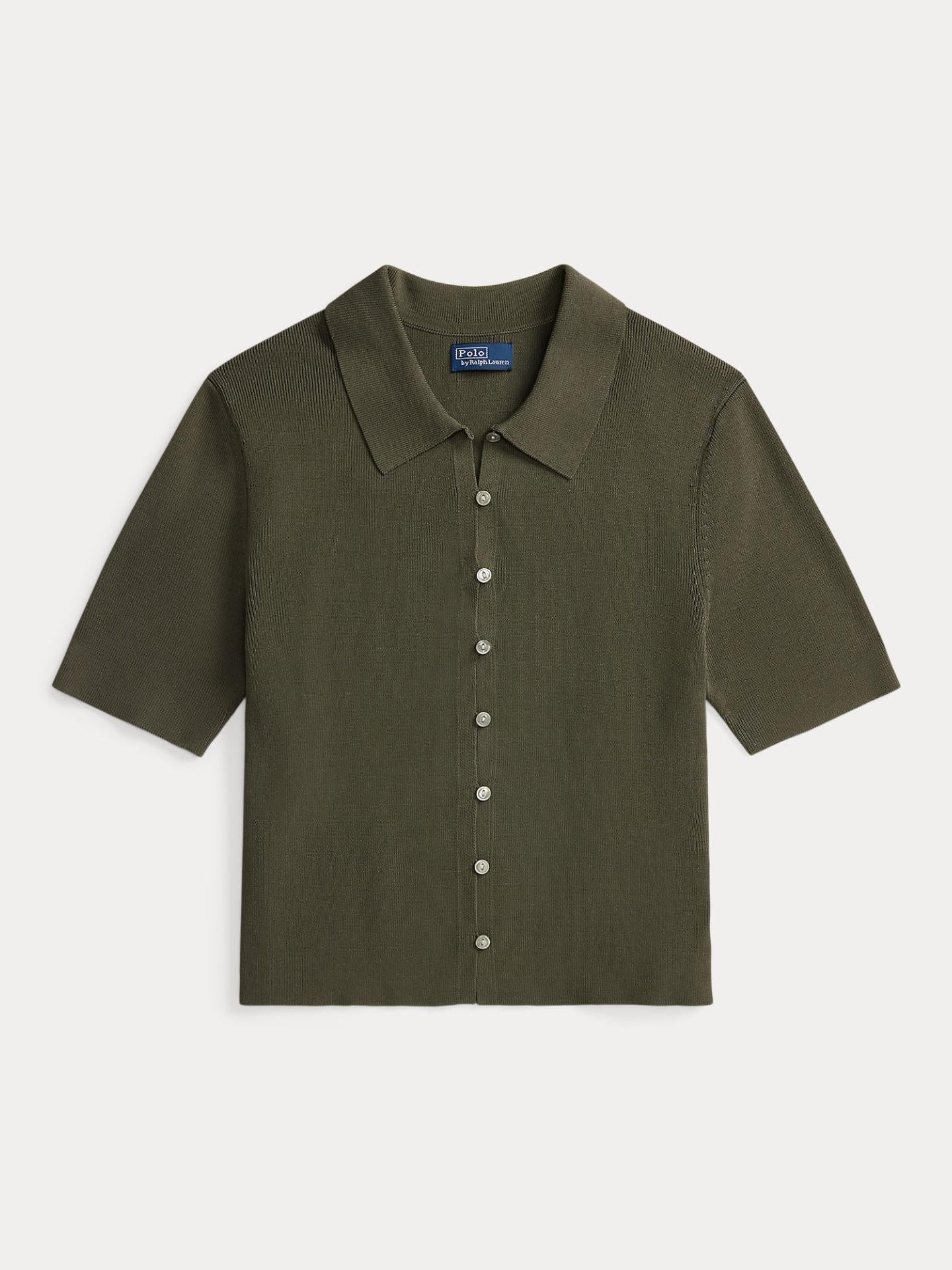 Grön Kortärmad Finstickad Kofta - Polo Ralph Lauren