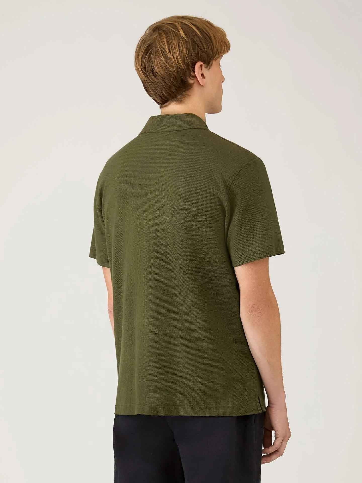 Grön Riviera Camp Collar Pikéskjorta
