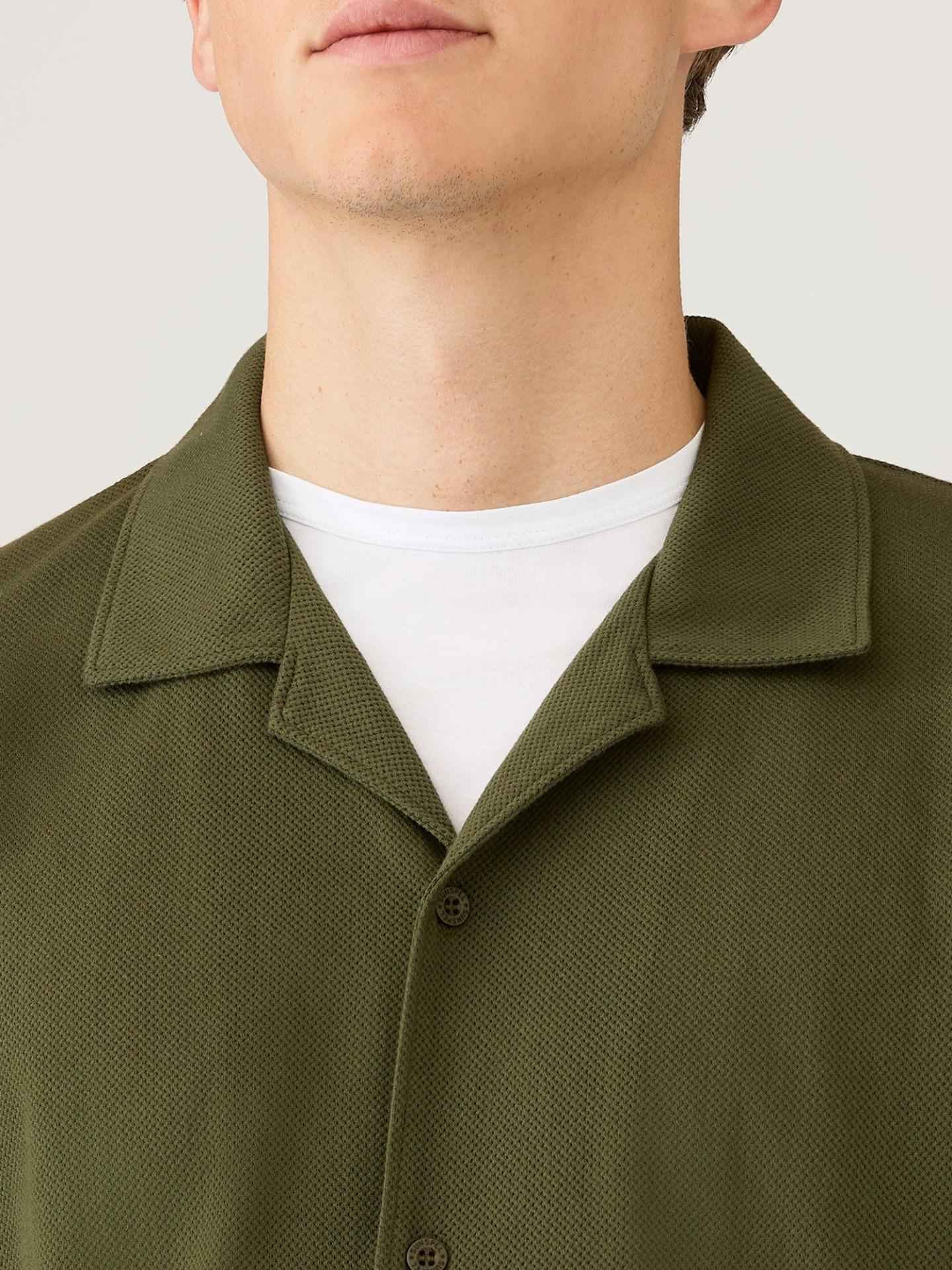 Grön Riviera Camp Collar Pikéskjorta