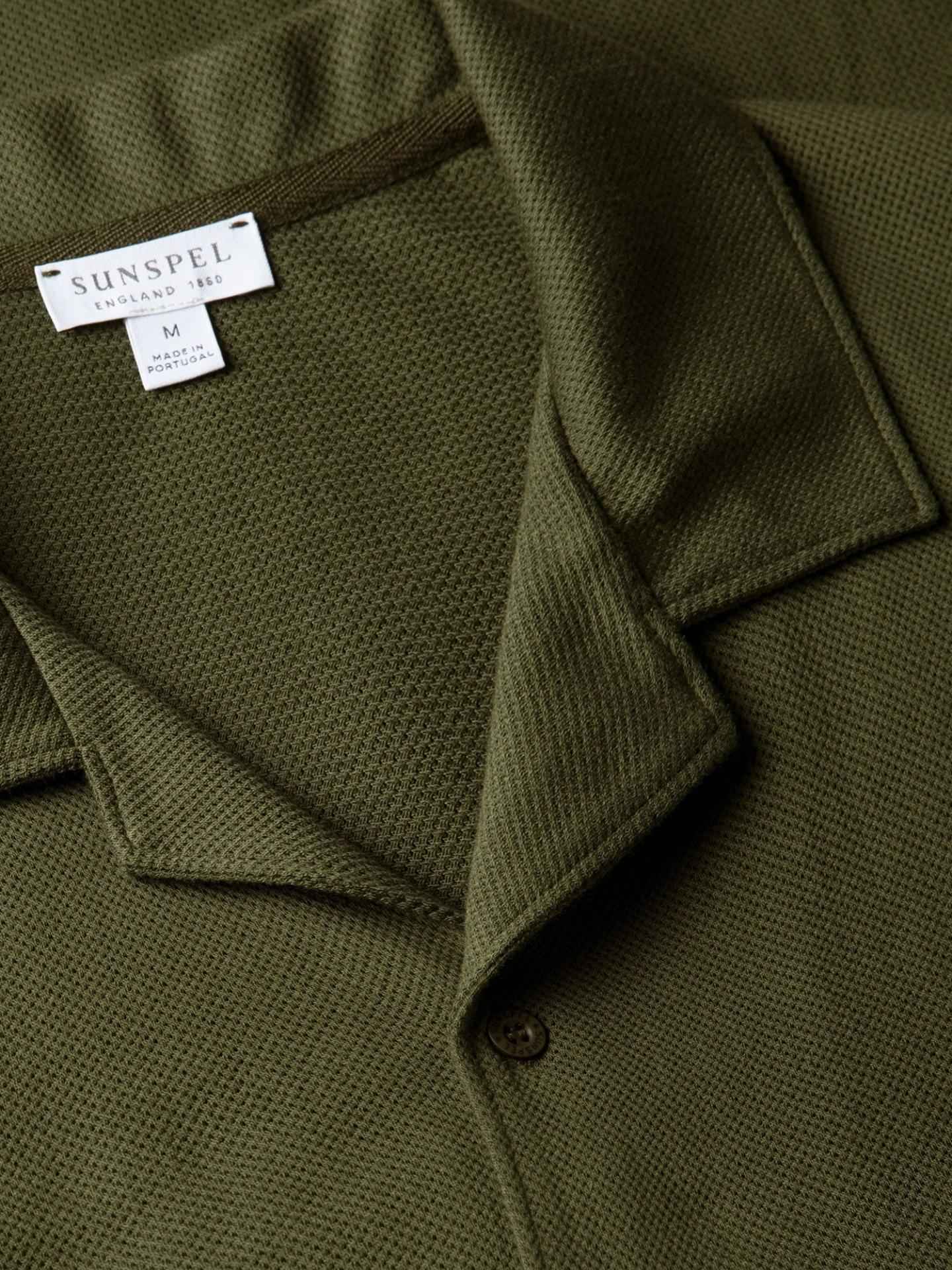 Grön Riviera Camp Collar Pikéskjorta