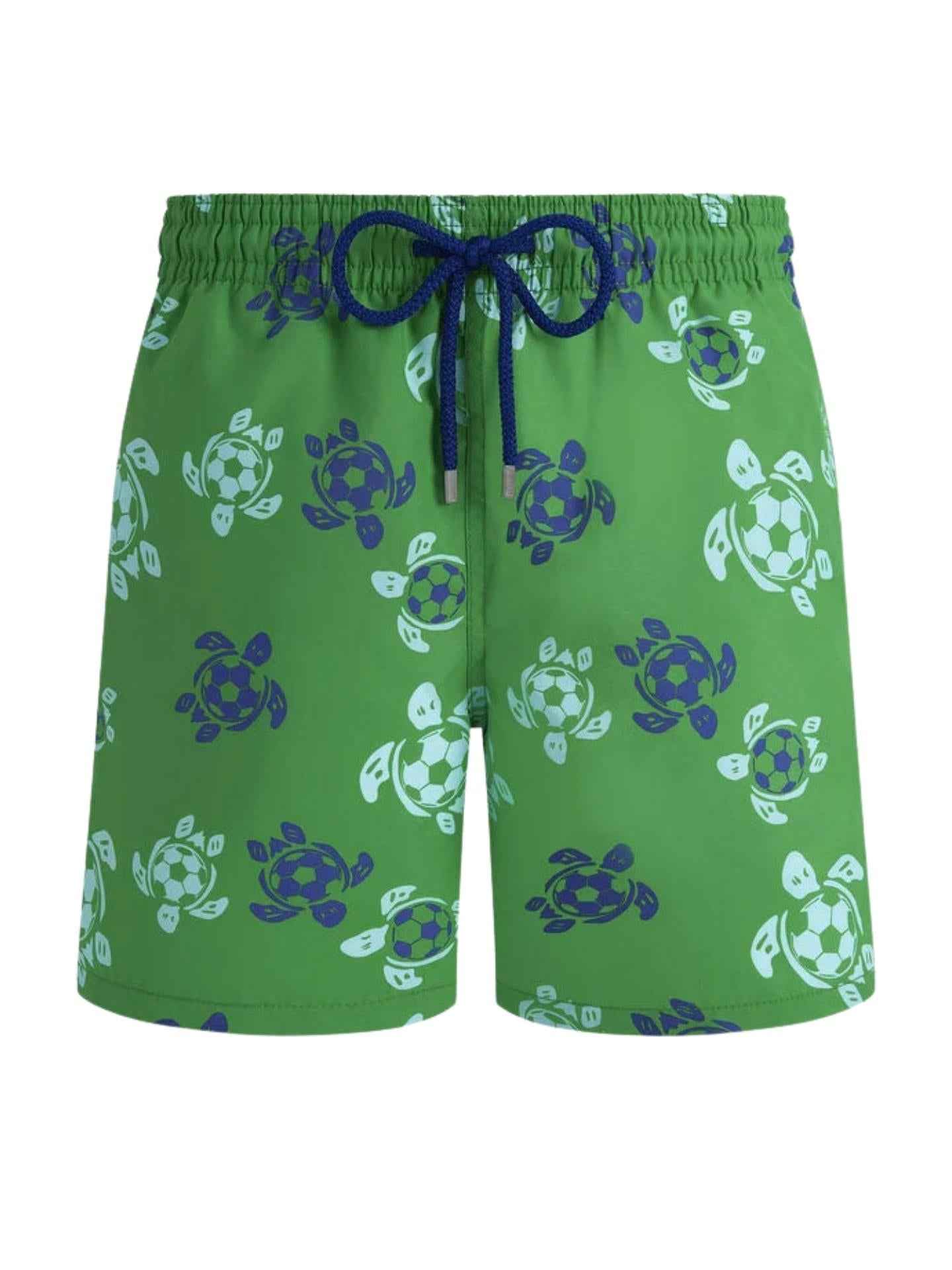 Gröna Football Turtles Badshorts