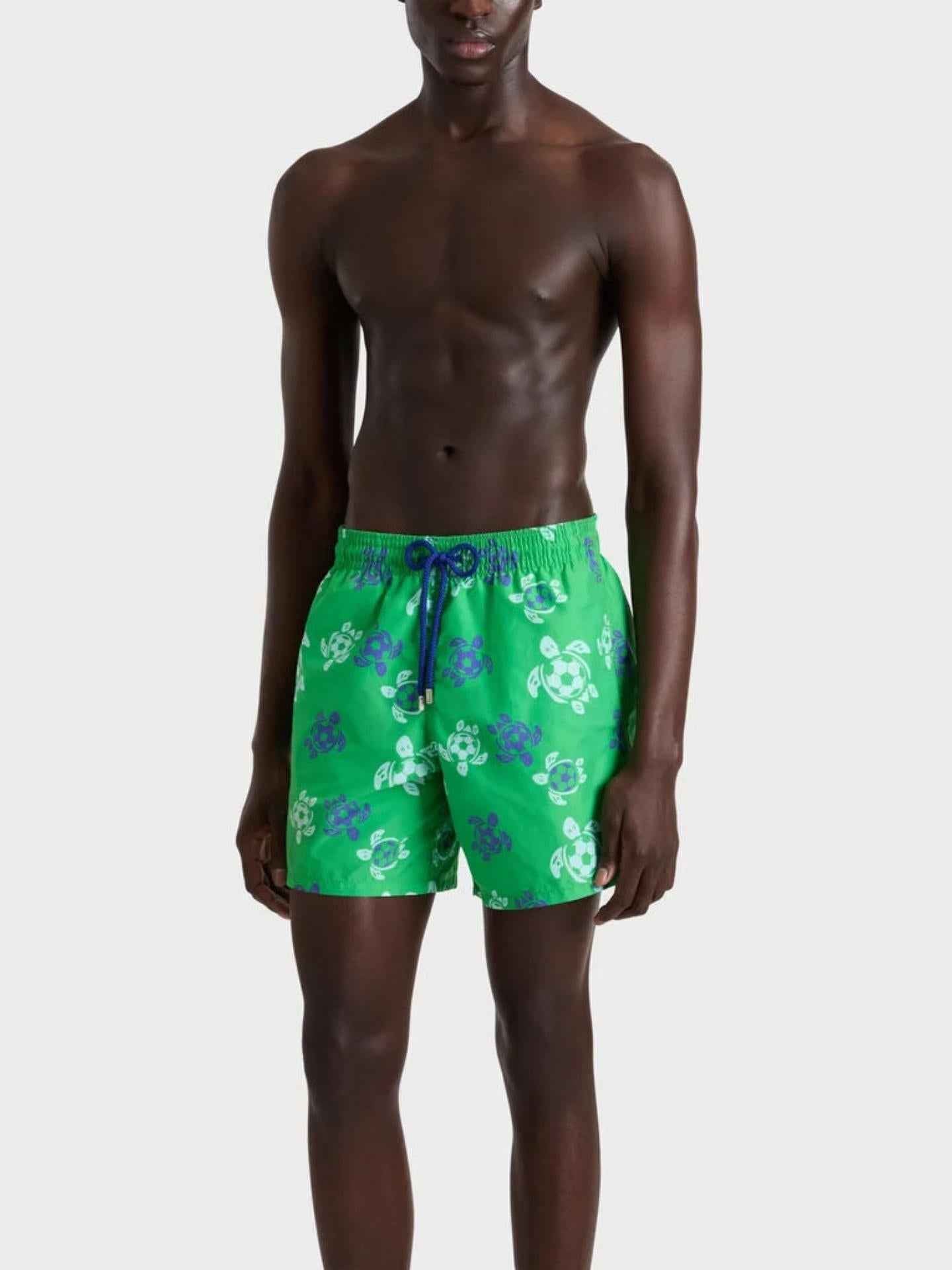 Gröna Football Turtles Badshorts