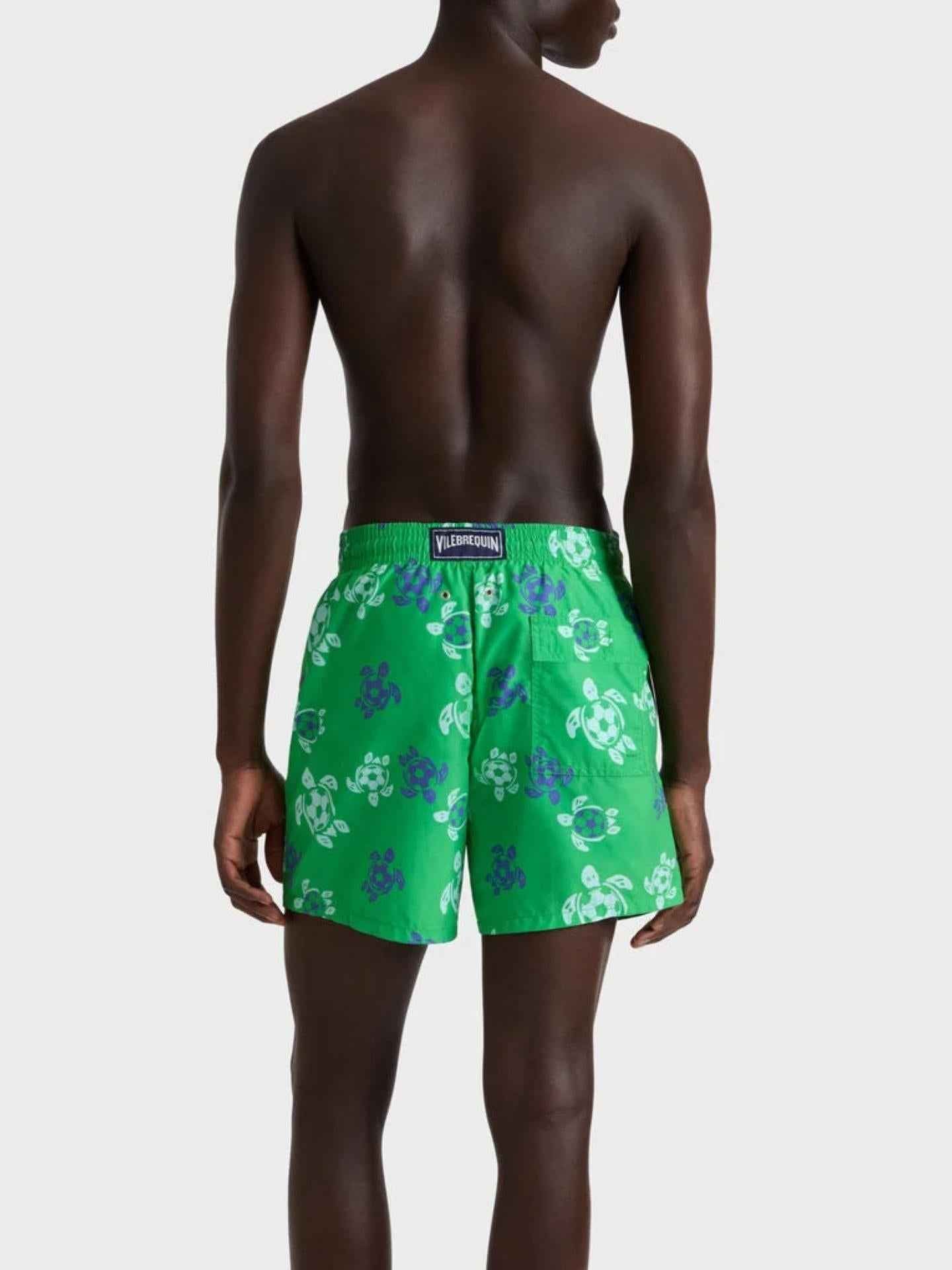 Gröna Football Turtles Badshorts