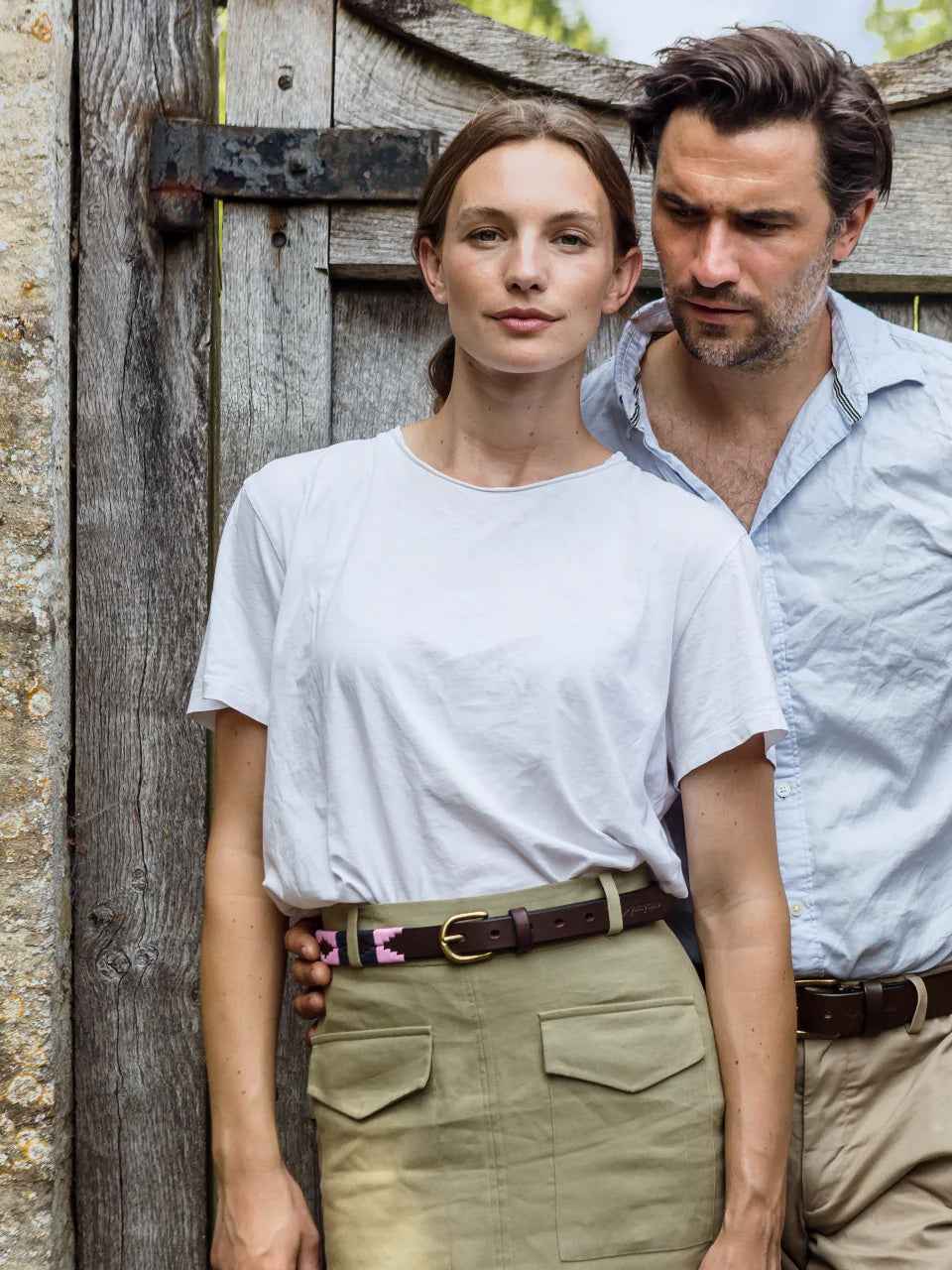 Hermoso Skinny Pampa Läderbälte