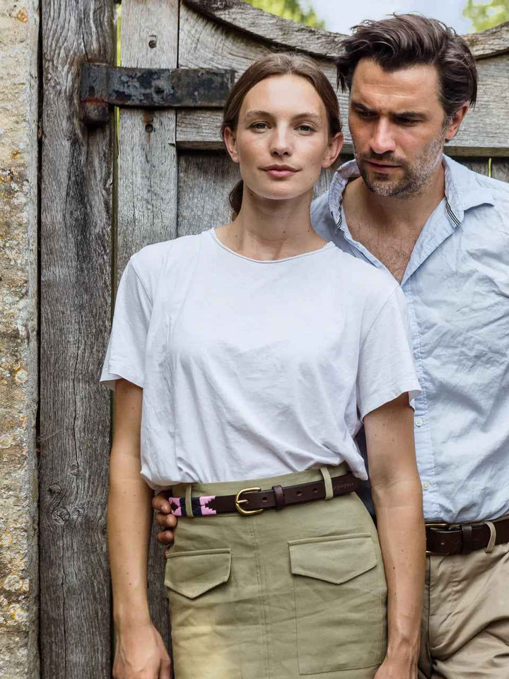 Hermoso Skinny Pampa Läderbälte