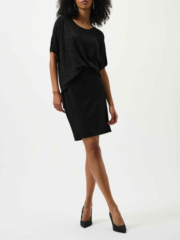 Högmidjad Pennkjol i Silky Knit