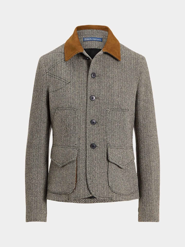 Jacka med Mockadetaljer