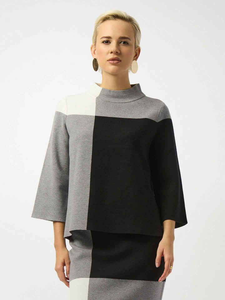 Jacquardtröja med Färgblock