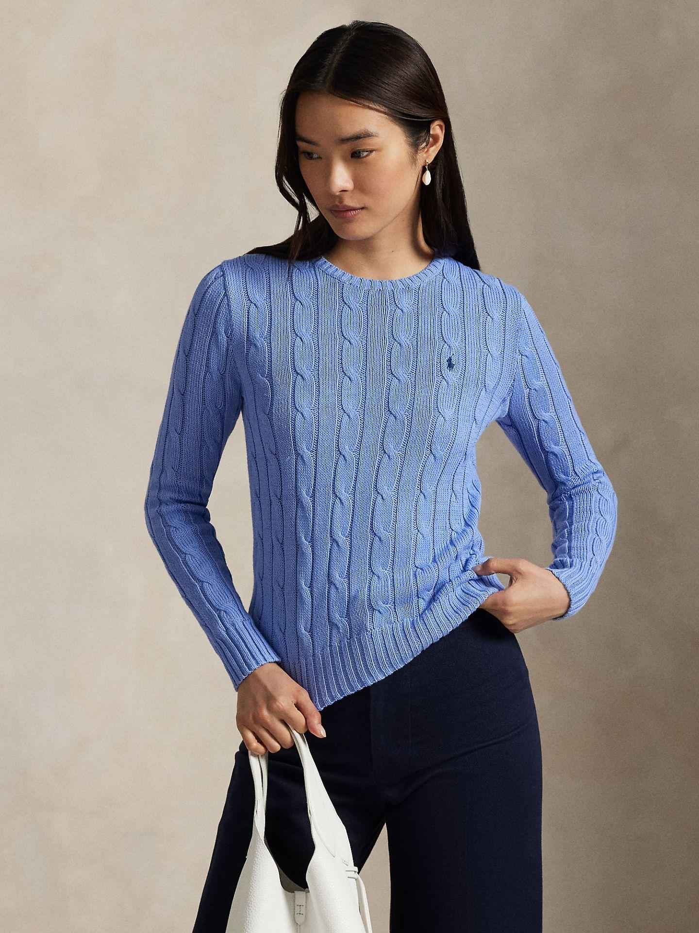 Kabelstickad Tröja i Pimabomull