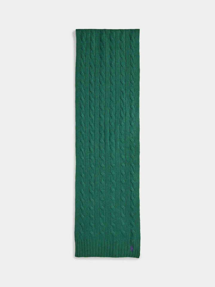 Kabelstickad Scarf i Ull/Cashmere