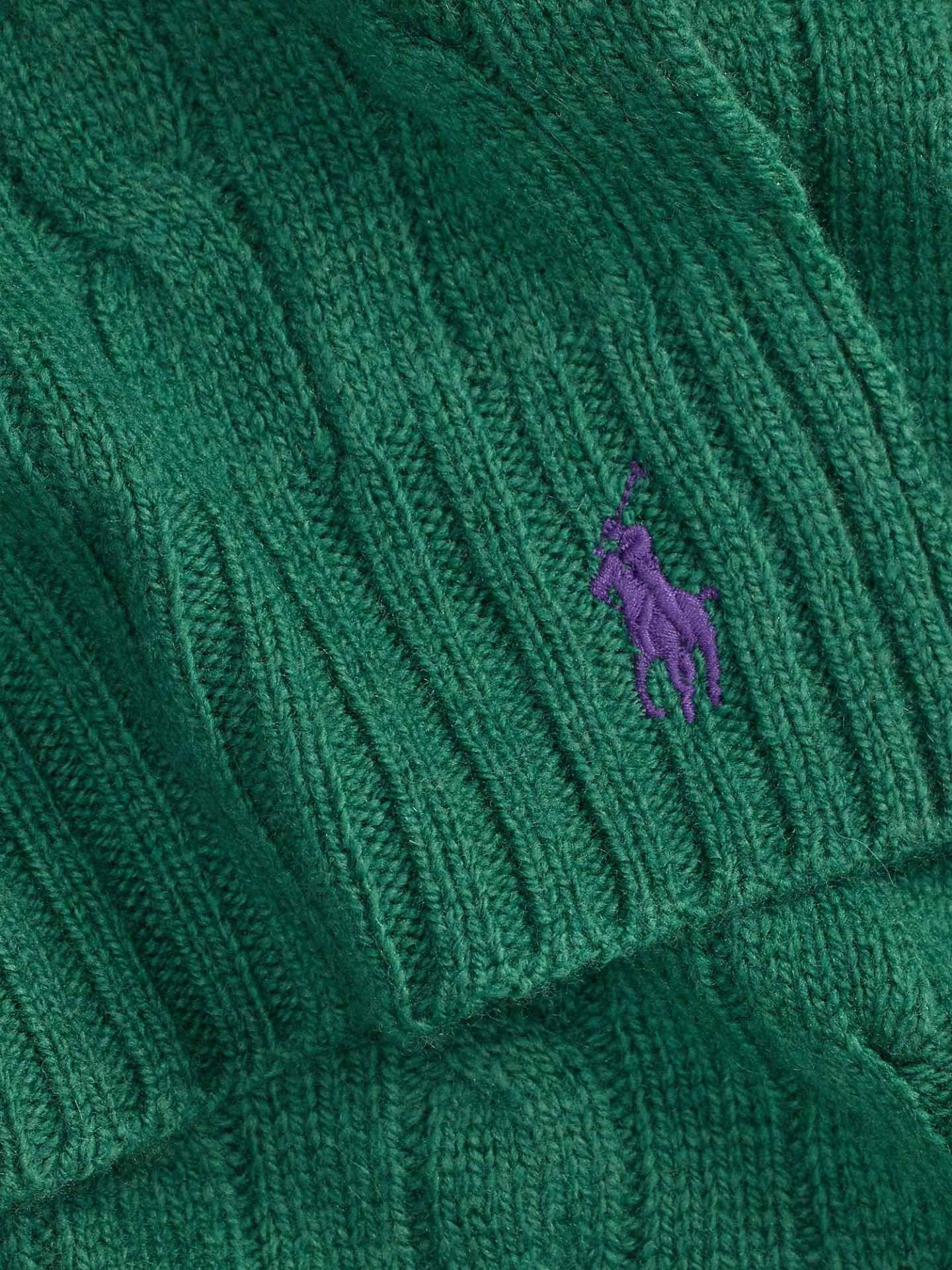 Kabelstickad Scarf i Ull/Cashmere