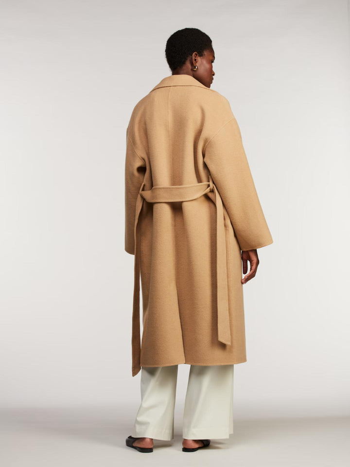 Kamelbeige Monica Oversize Ullkappa - Stenströms