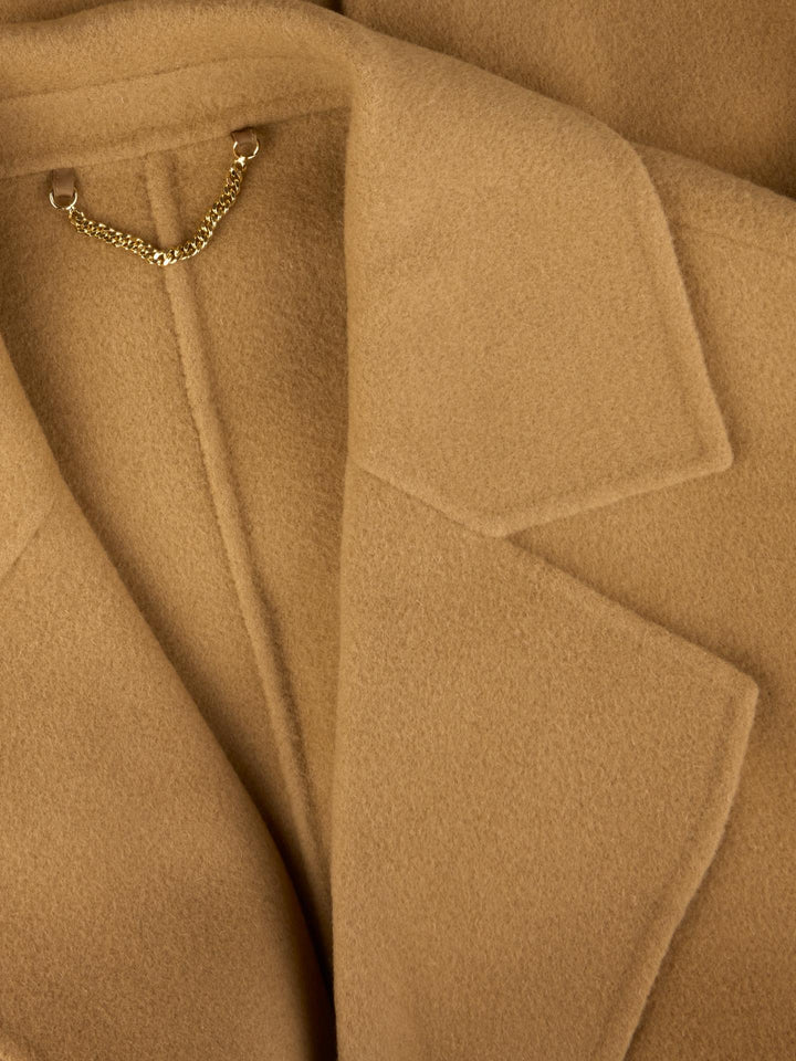 Kamelbeige Monica Oversize Ullkappa - Stenströms
