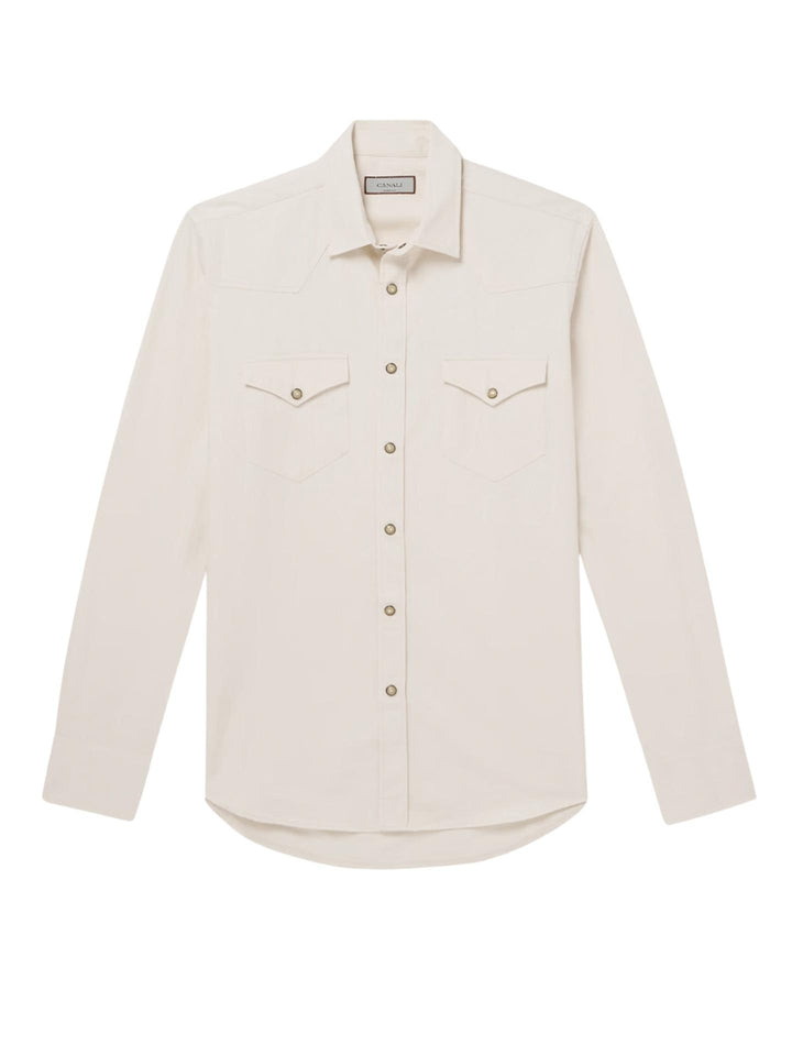 Krämvit Denim Western Overshirt - Canali