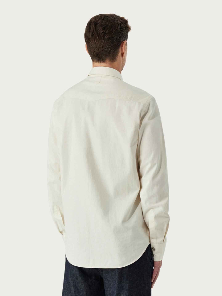 Krämvit Denim Western Overshirt