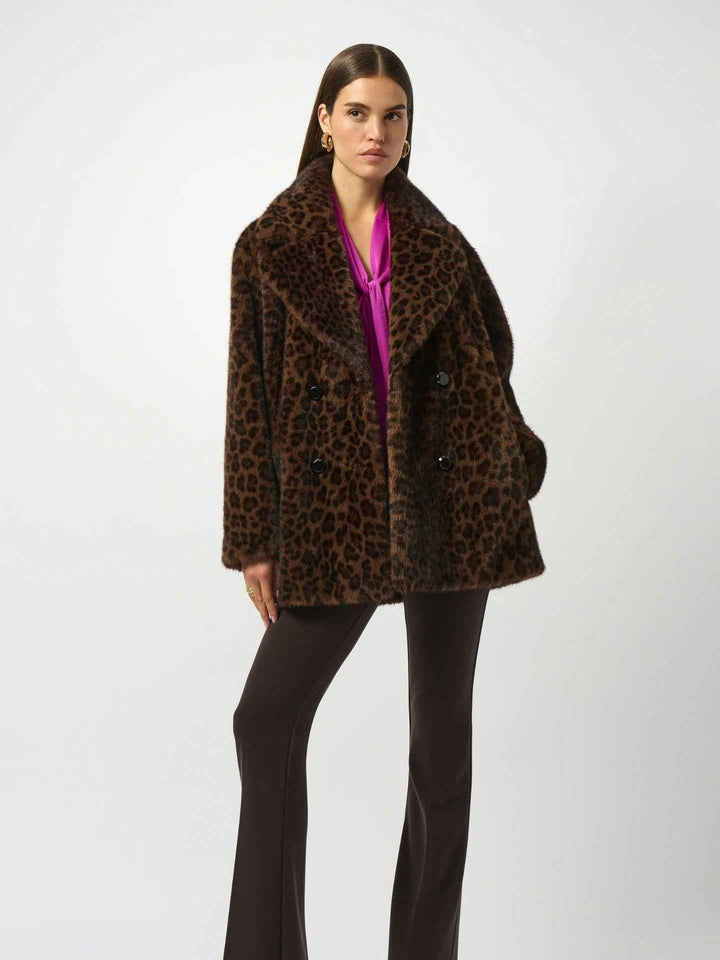 Leopardmönstrad Faux Fur Kappa