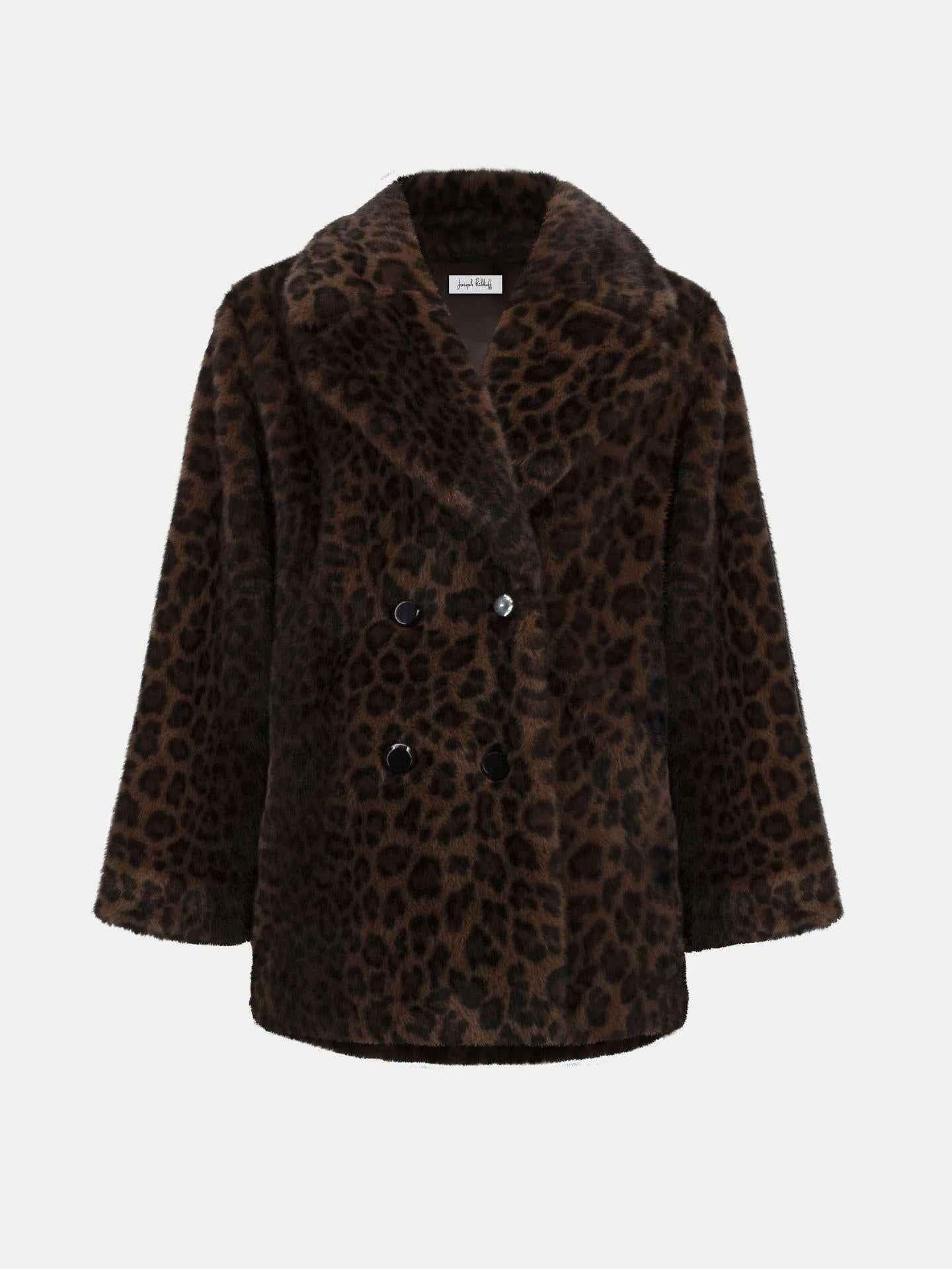 Leopardmönstrad Faux Fur Kappa