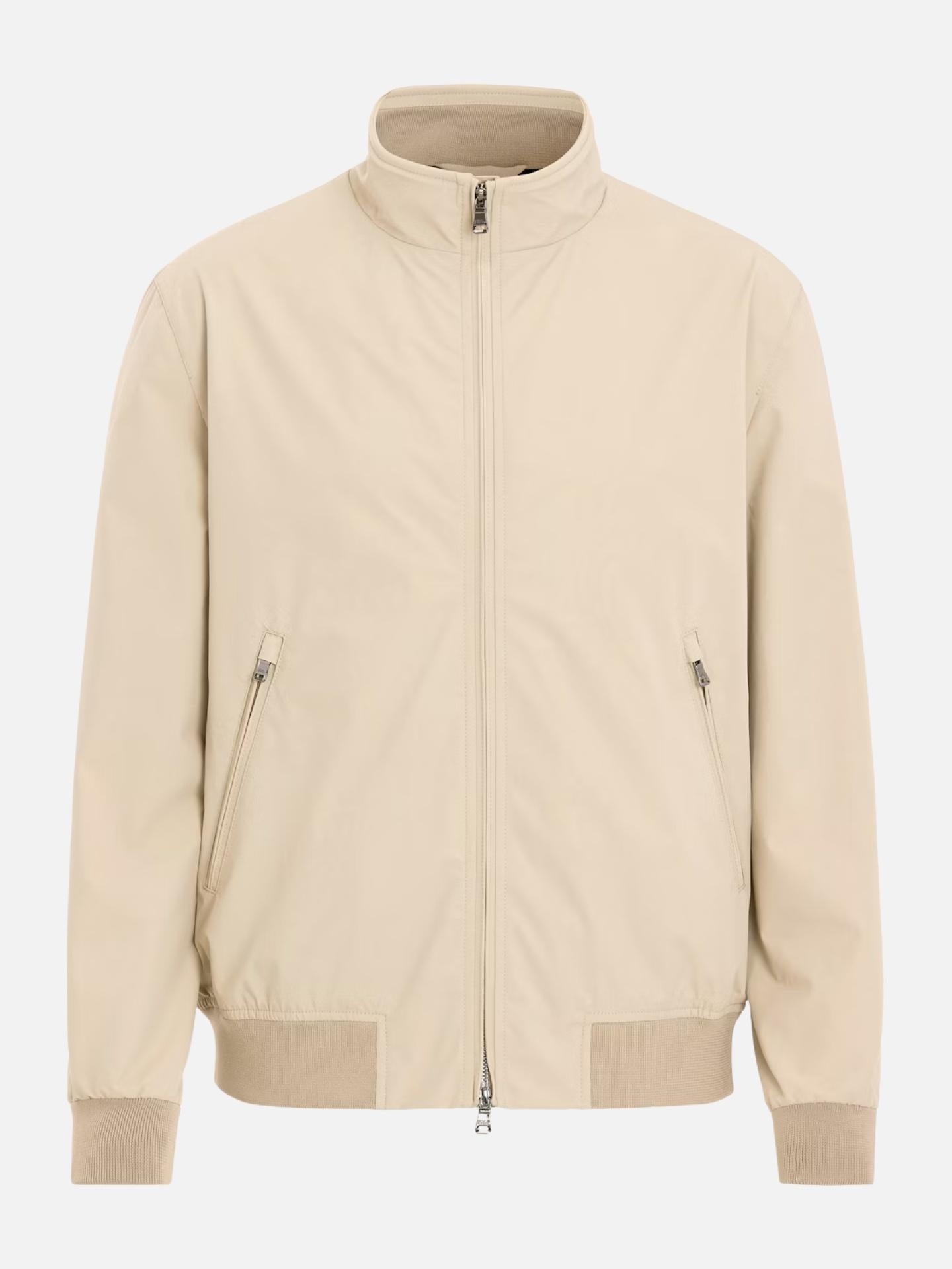 Ljusbeige Bomberjacka i Nylon - Oscar Jacobson