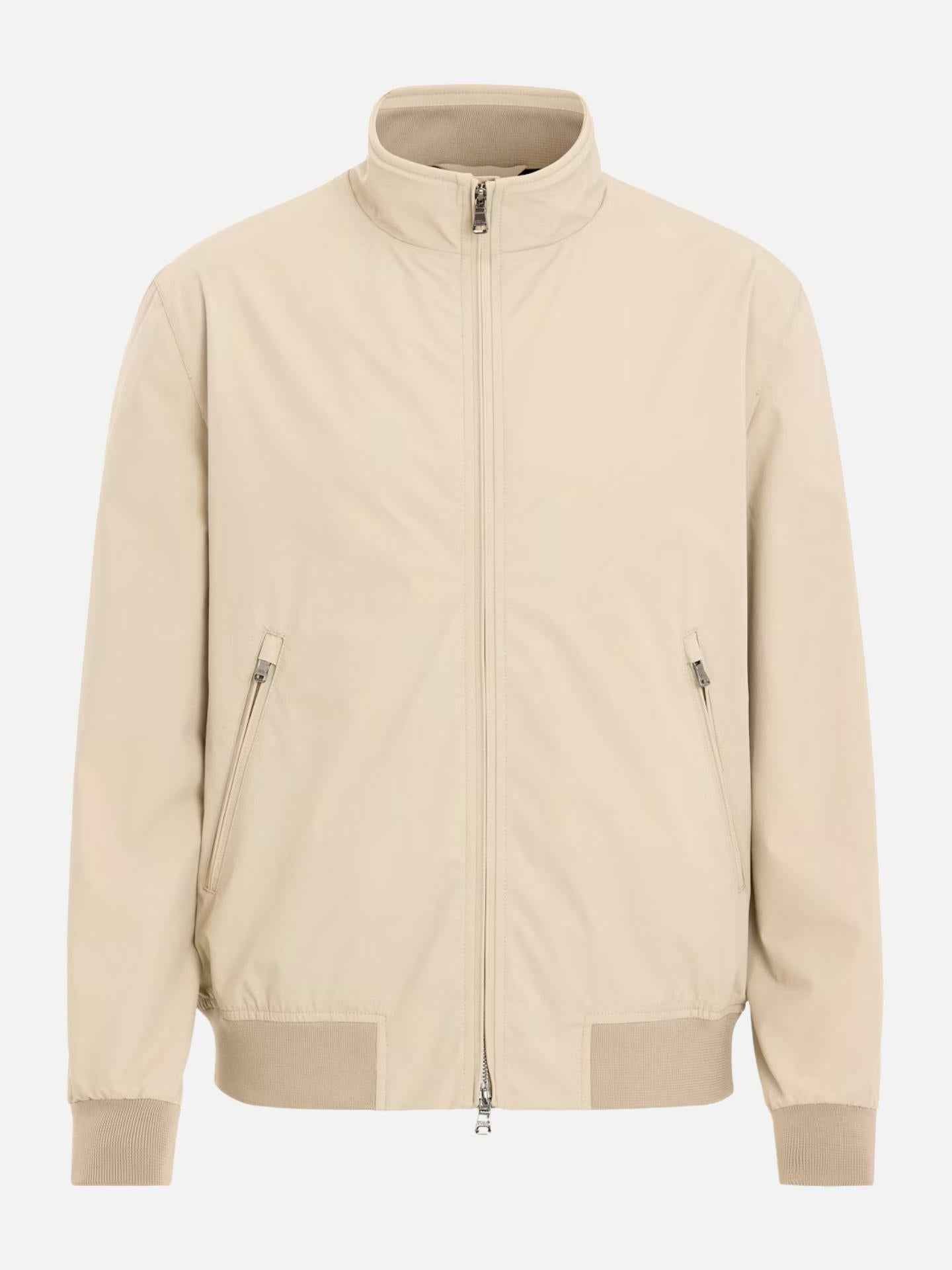 Ljusbeige Bomberjacka i Nylon