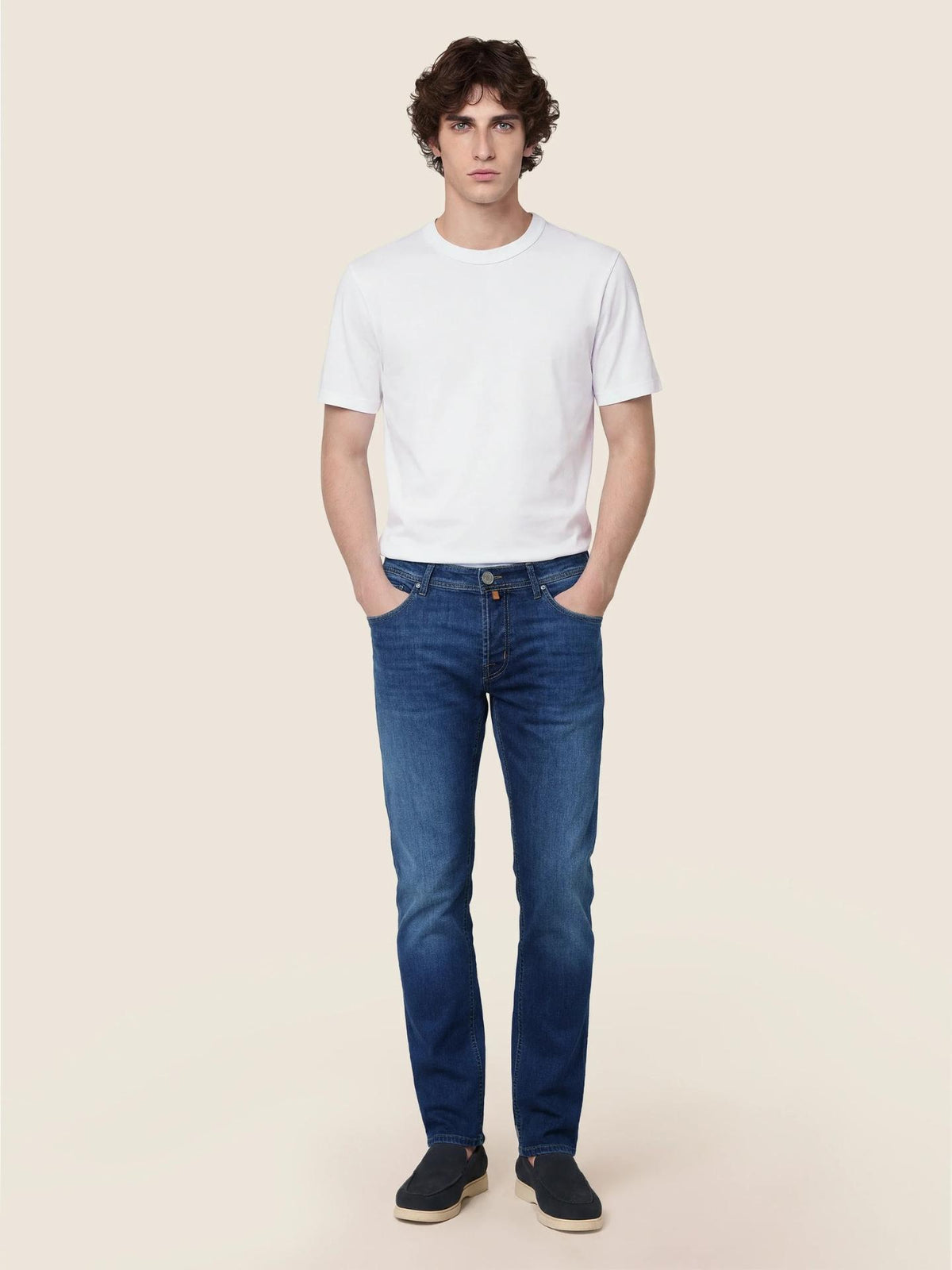 Ljusblå Bard Slim Vintage Wash Jeans - Jacob Cohen