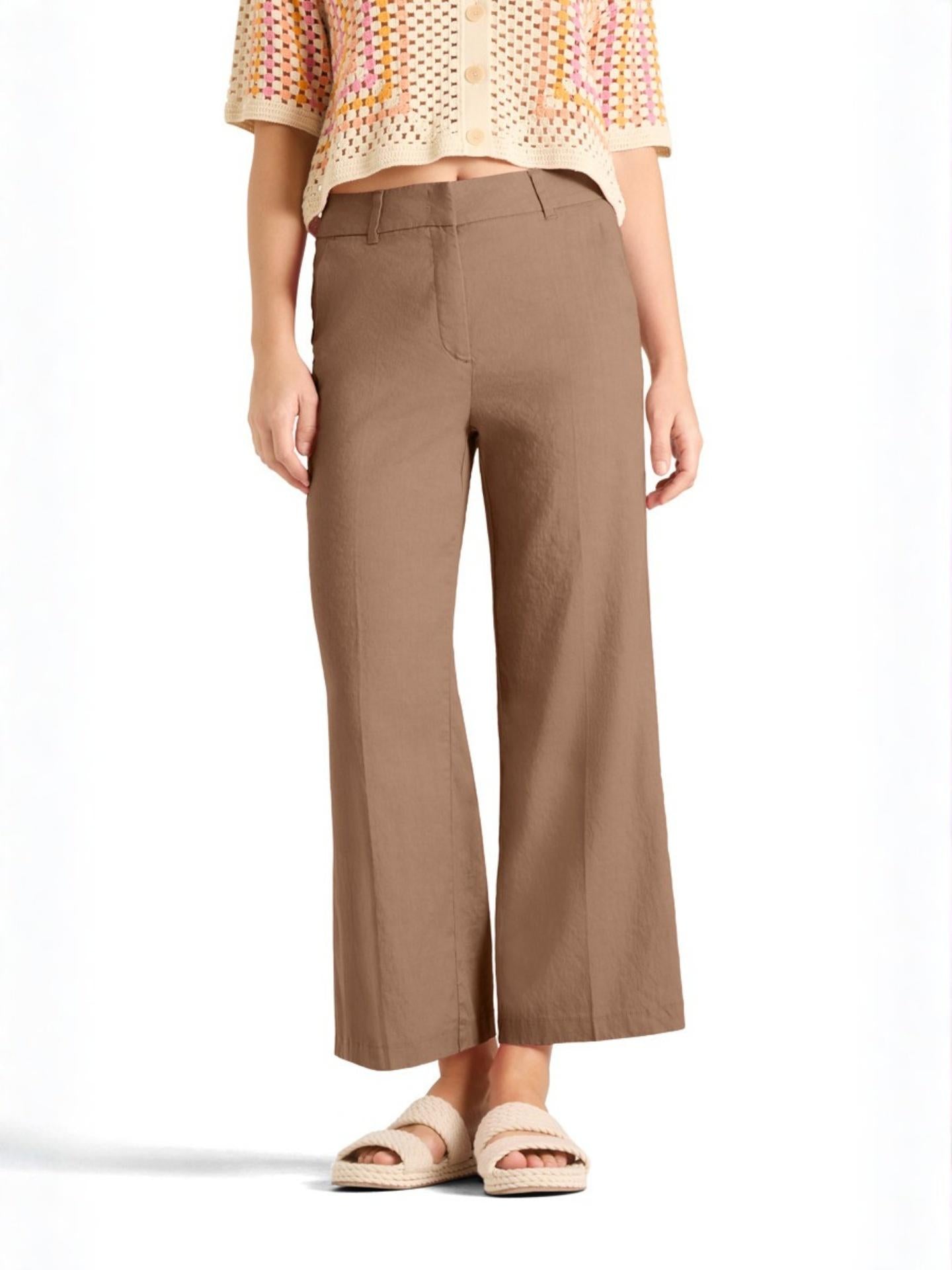 Ljusbrun California Cropped Linnebyxa - Cambio