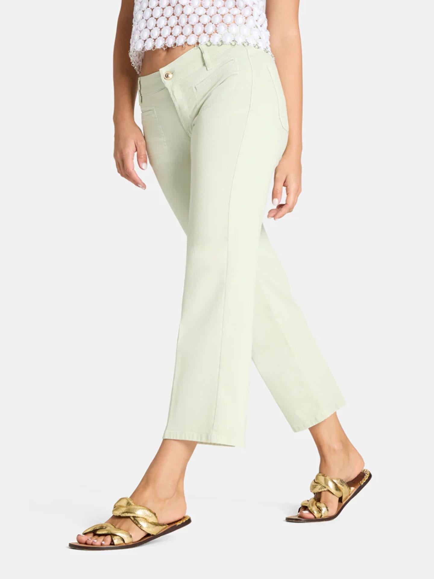 Ljusgrön Tess Cropped Jeans - Cambio