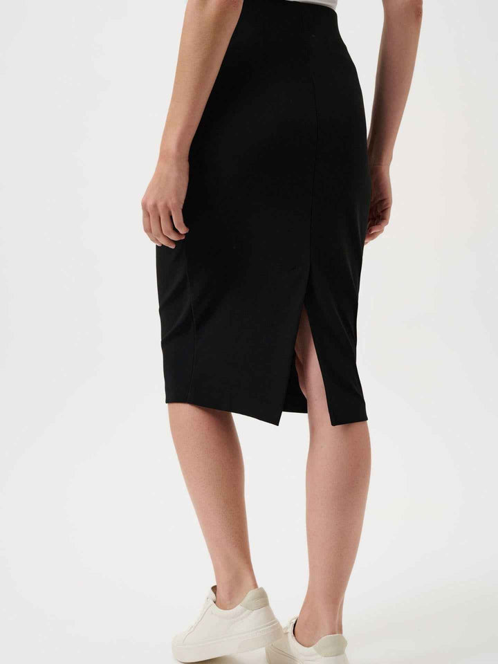 Lång Pennkjol i Silky Knit