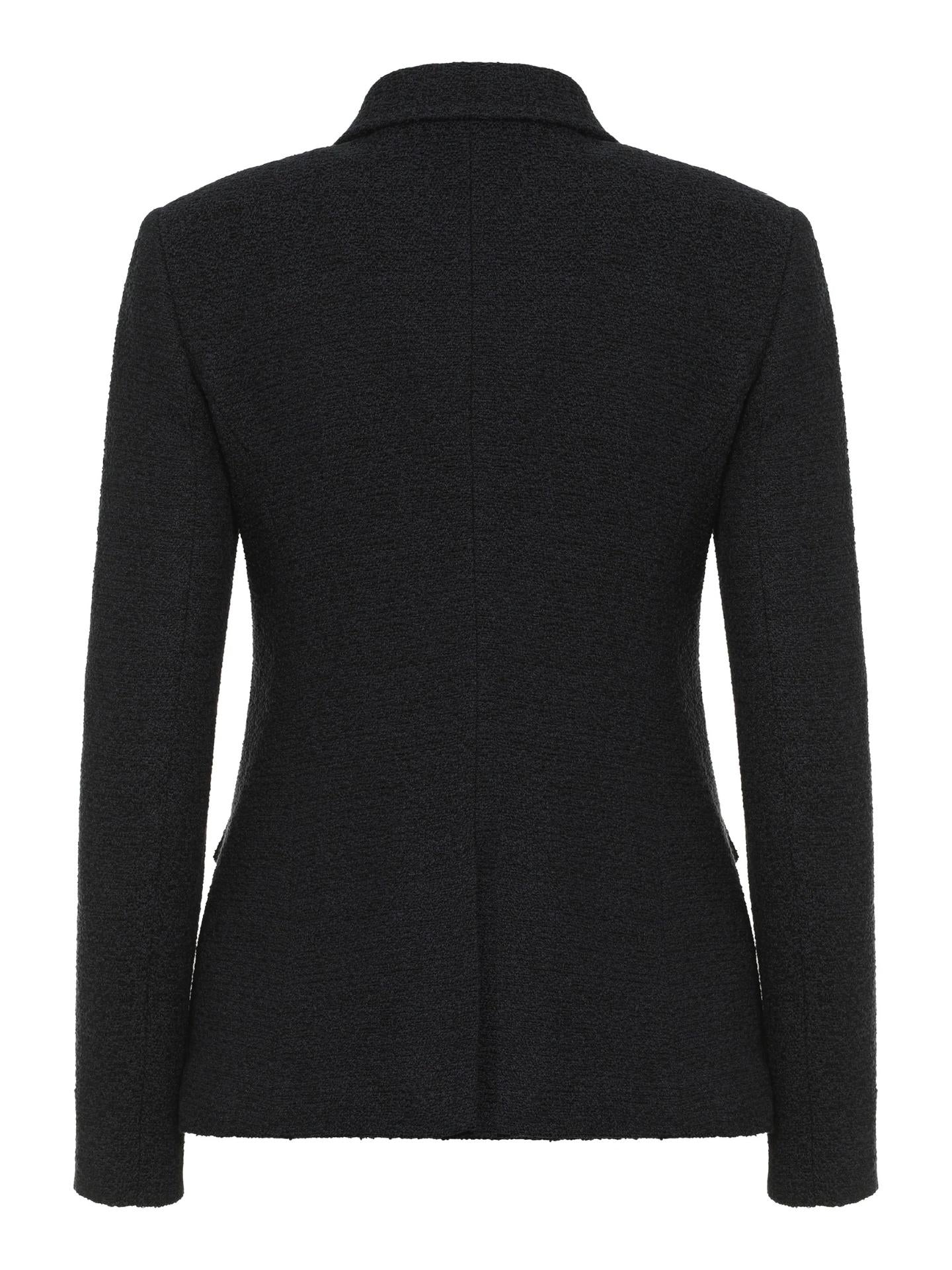 Polo Ralph Lauren - Marinblå Bouclé Jerseykavaj
