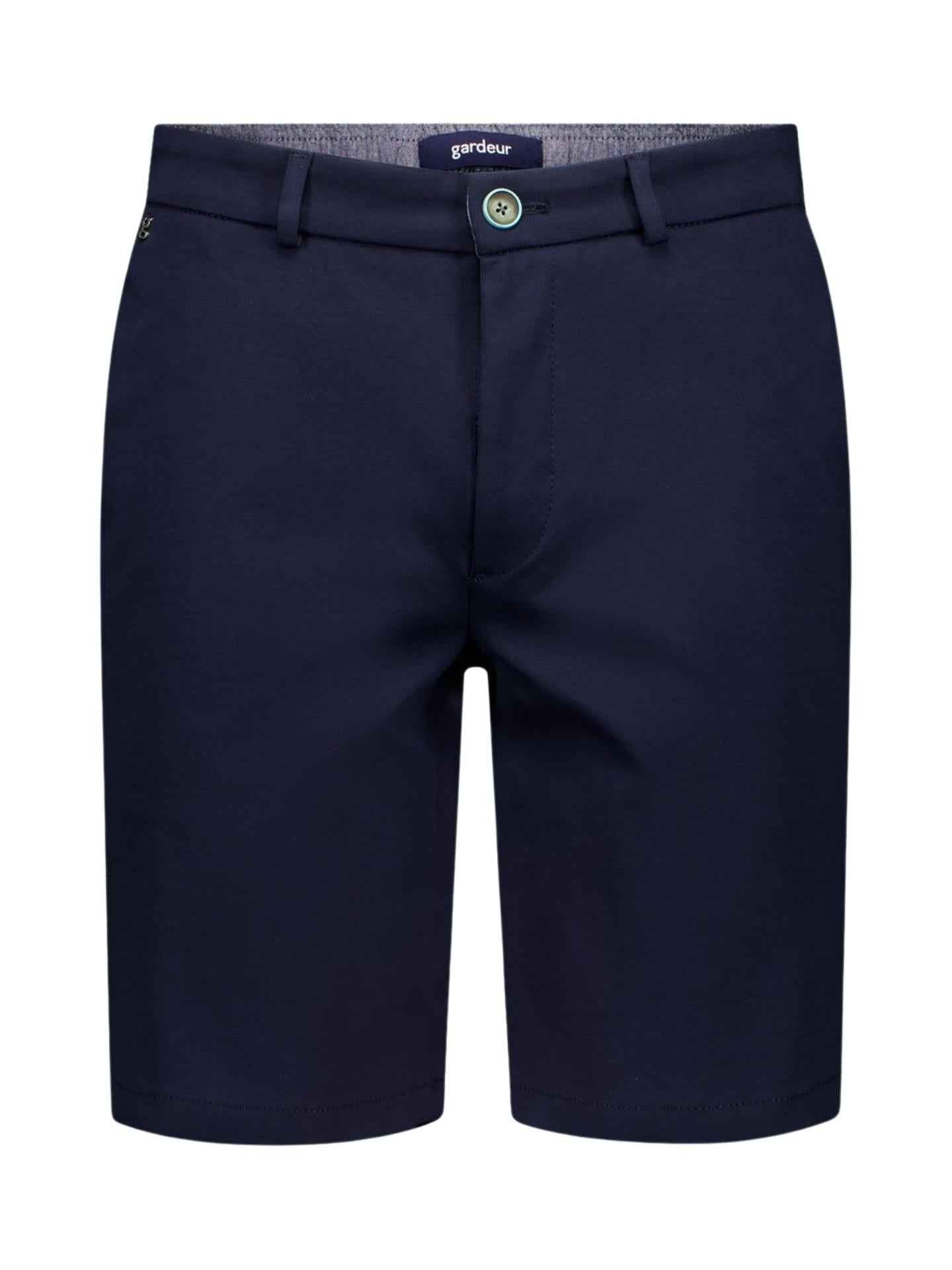 Marinblå Cotton Stretch Shorts - Gardeur