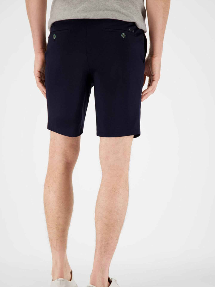 Marinblå Cotton Stretch Shorts