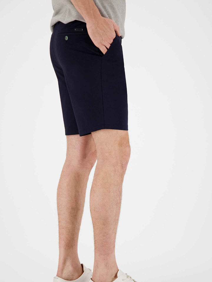 Marinblå Cotton Stretch Shorts
