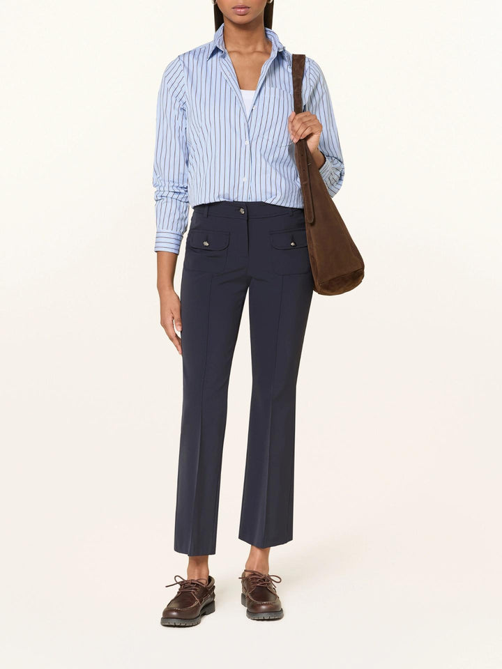 Marinblå Farah Cropped Bootcut Byxa - Cambio